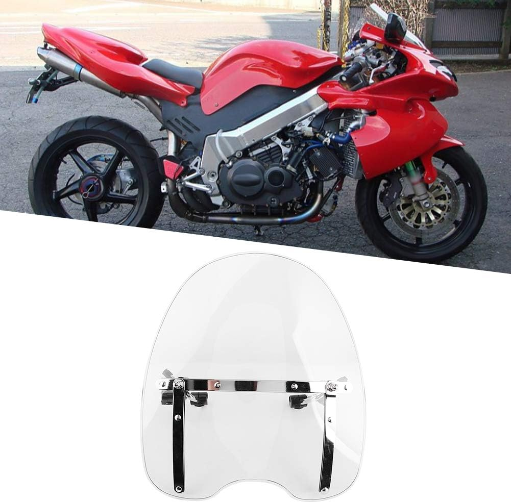 Universal Motorcycle Windshield Windscreen Mounting Handlebar ABS Maximum Durability (Transparent) - Transparent image number 3