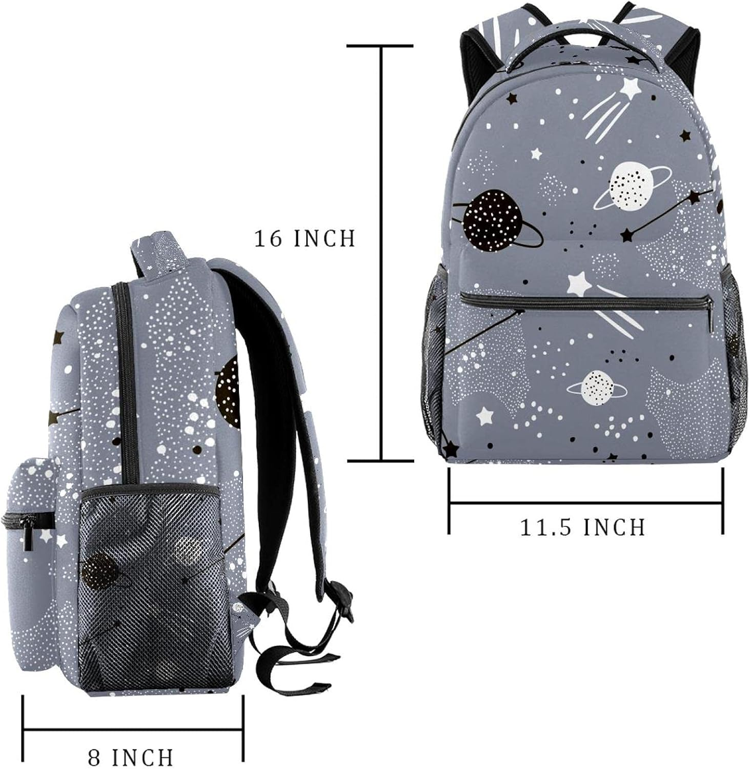 Stars Constellations Planets Childish Universe Backpack Students Shoulder Bags Travel Bag College School Tote Backpacks image number 1