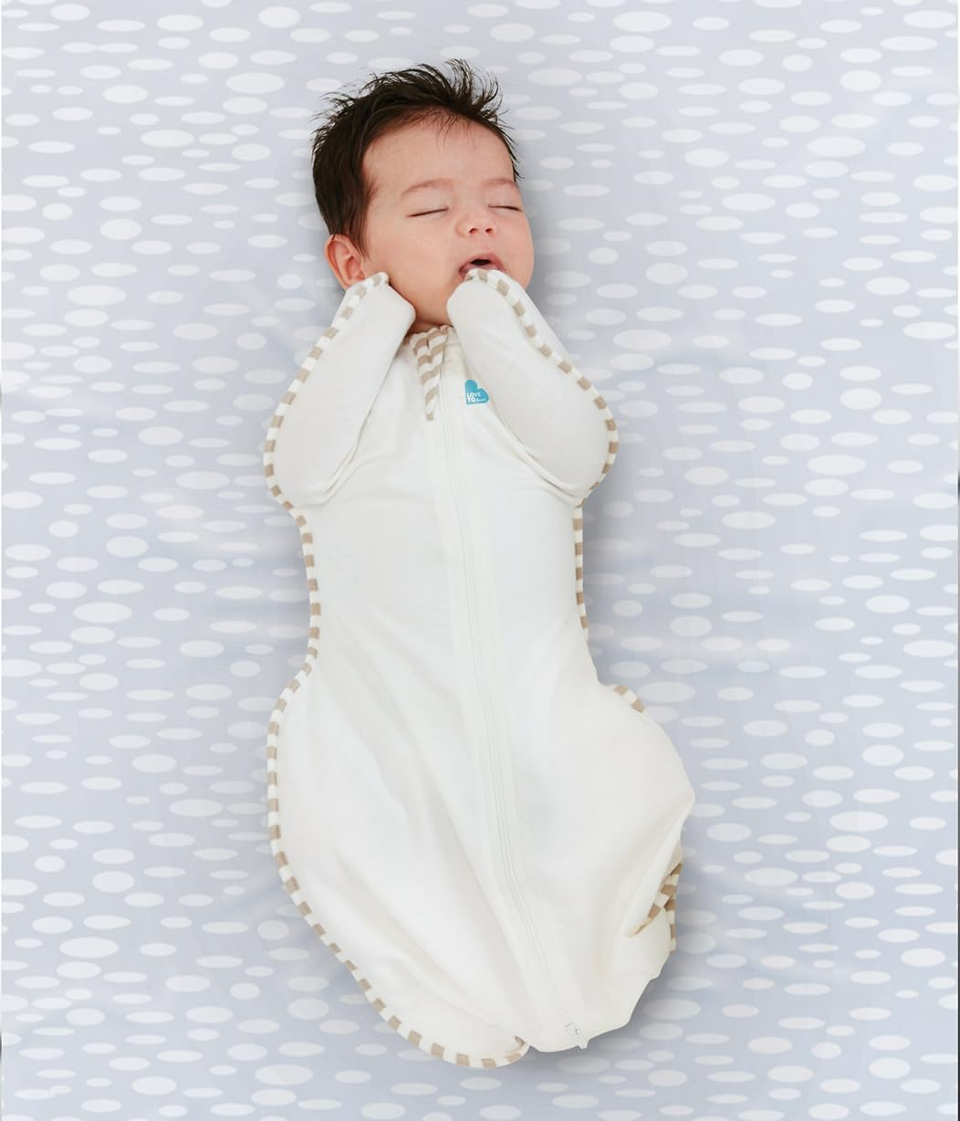 Love to Dream Swaddle UP, Organic, Cream, Small, 8-13 Lbs., Dramatically Better Sleep, Allow Baby to Sleep in Their Preferred Arms up Position for Self-Soothing, Snug Fit Calms Startle Reflex image number 4