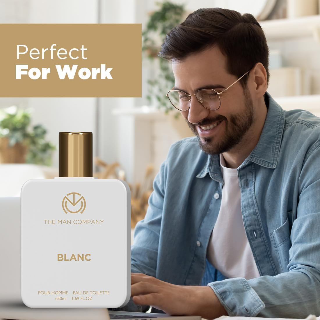The Man Company Blanc Edt Perfume - Musk, Citrusy & Aromatic Scent for Men | Premium Long-Lasting Fragrance Spray | Eau De Toilette