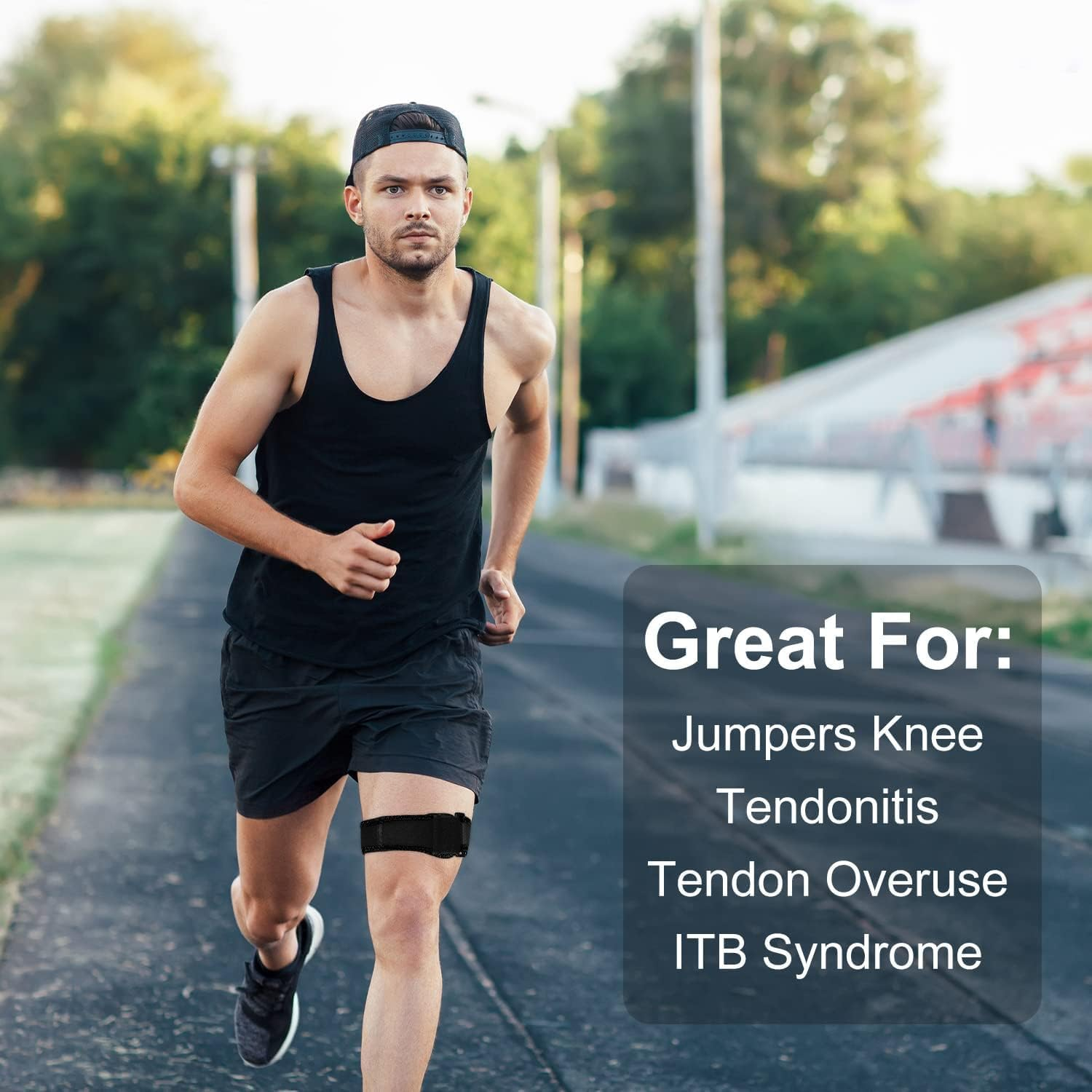 Band Strap for Knee, Adjustable Comfortable Iliotibial Band Wrap Breathable Strap for Iliotibial Band Syndrome image number 5