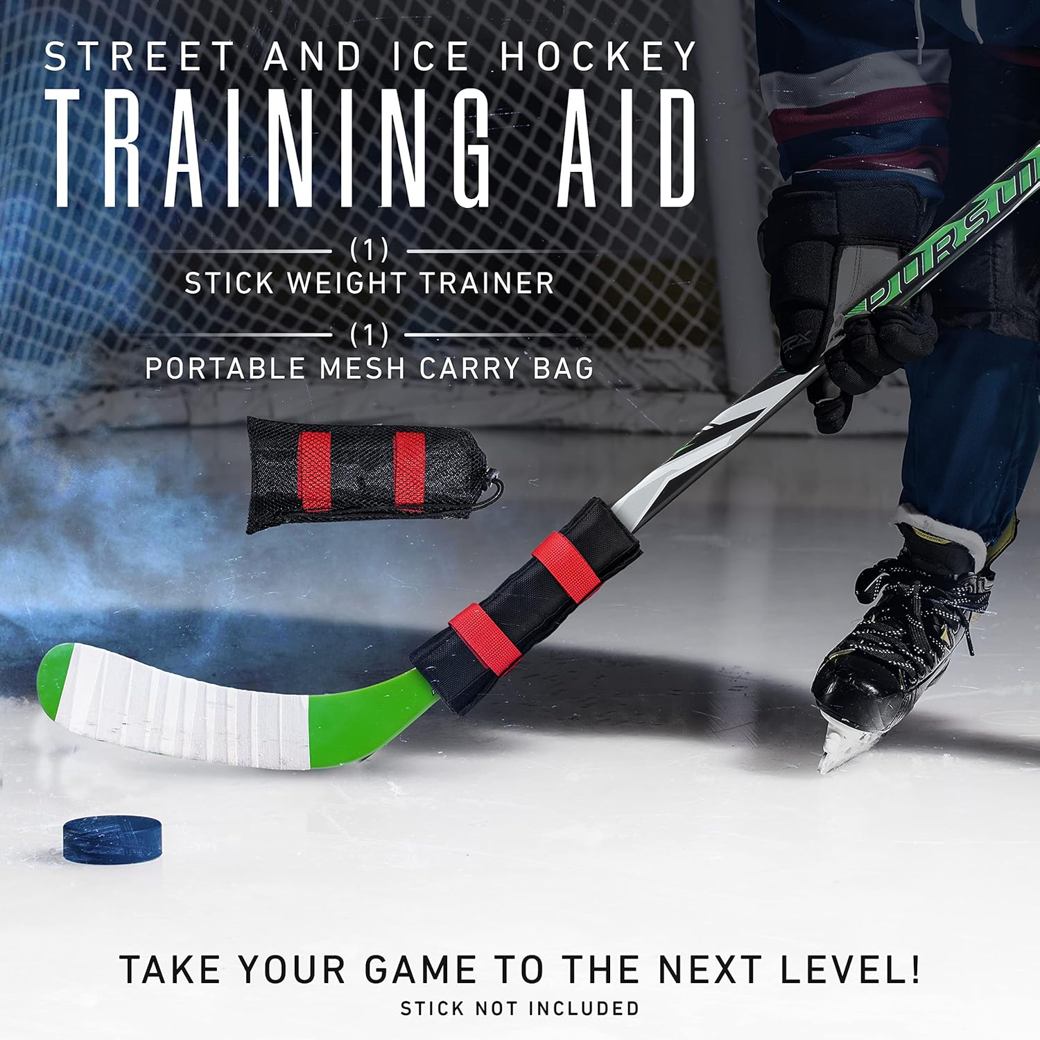 Franklin Sports Hockey Stick Weight - Hockey Training Aid + Accessory for Stick Handling + Shooting Skills - Adjustable Weight 3.5 to 14 Ounce Stick Training Weight - Hockey Training Equipment image number 4
