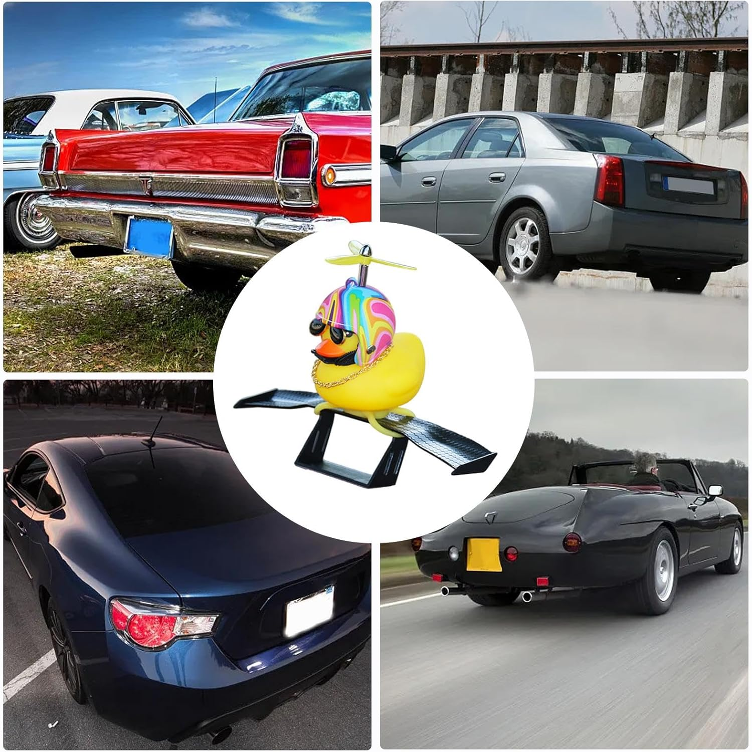 Duck Car Decoration,Rear Wing Decoration | Car Cool Decoration, Yellow Duck Decoration, Car Tail Duck Decoration, Small Car Exterior Decoration image number 2
