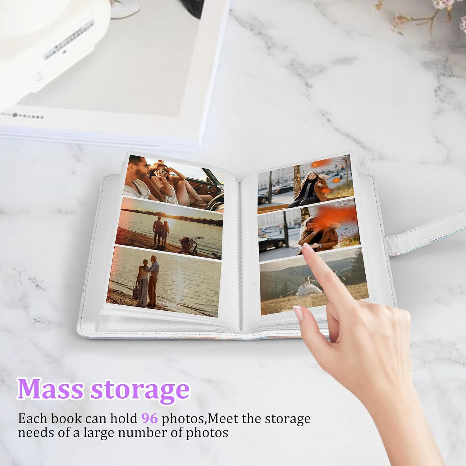 3Pcs 96 Pockets Mini Small Album for 5X8Cm Film Large Capacity Portable Photo Album Book for Boy Girl Birthday Wedding