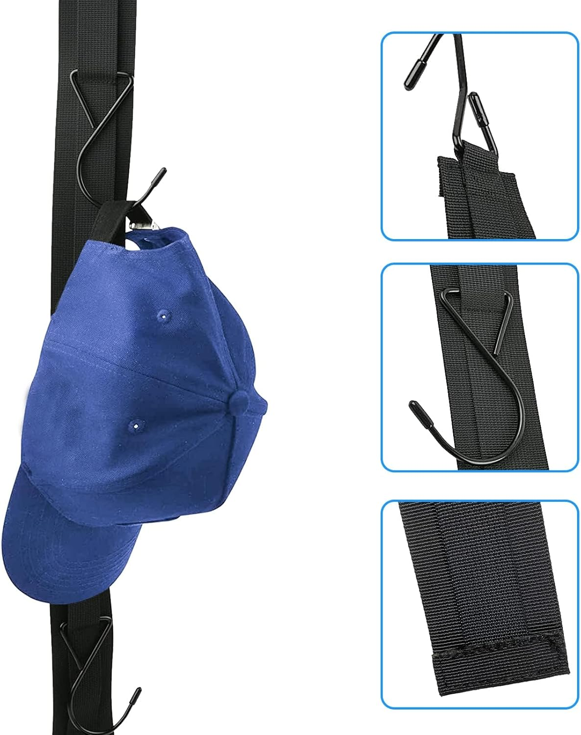 Hockey Hanger Portable Hanging Dryig Rack Hockey Gifts for Home and Outdoor Using in Ice Hockey Skating Football Camping Fishing 5 Hooks (Black) image number 5
