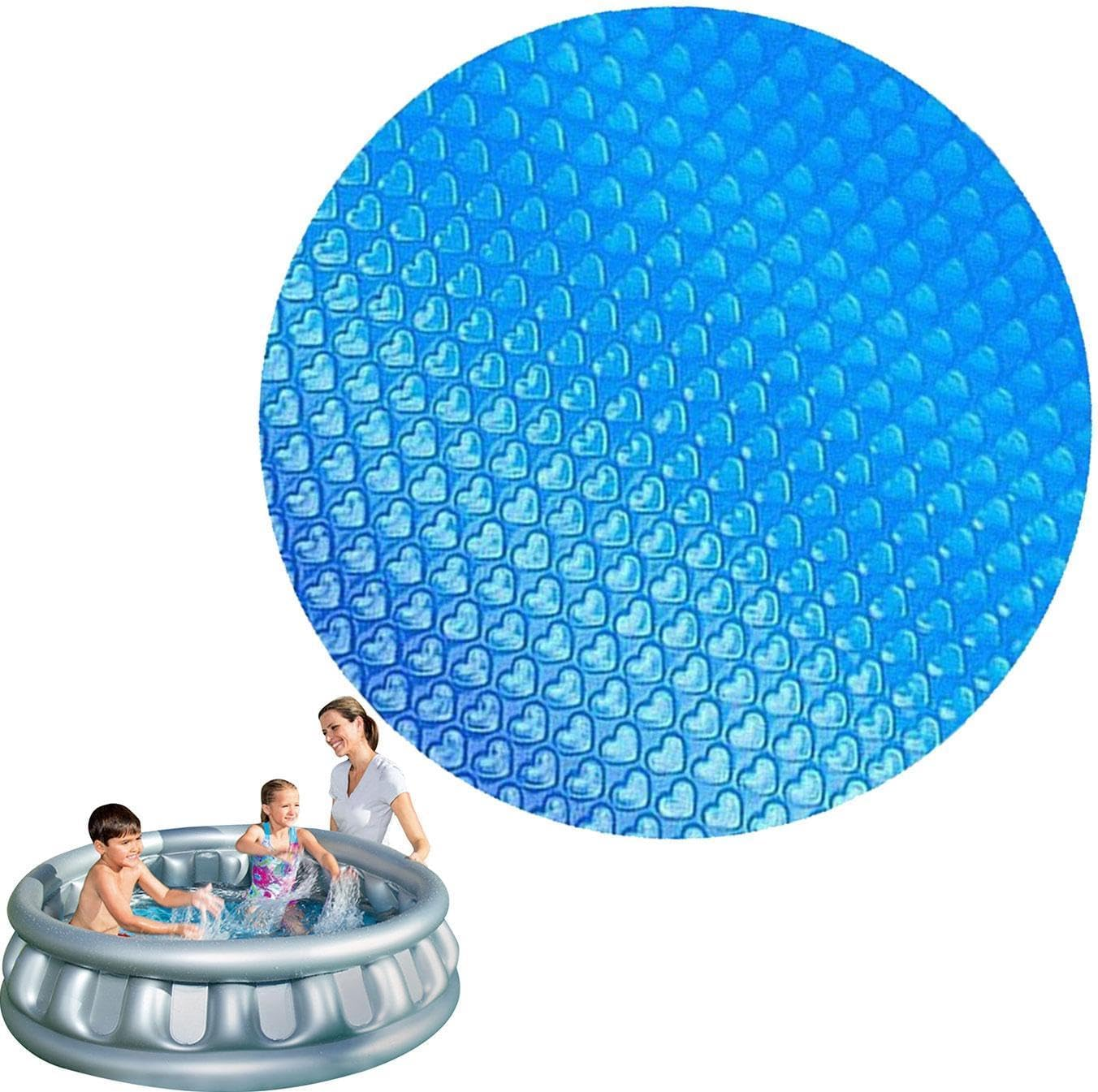 Solar Cover for Inground Pool,Bubbles Pool Solar Blanket Cover - Heat Retaining Hot Tub Cover Blanket, Floating Spa Blanket for Inground and Ground Swimming Pools Clear