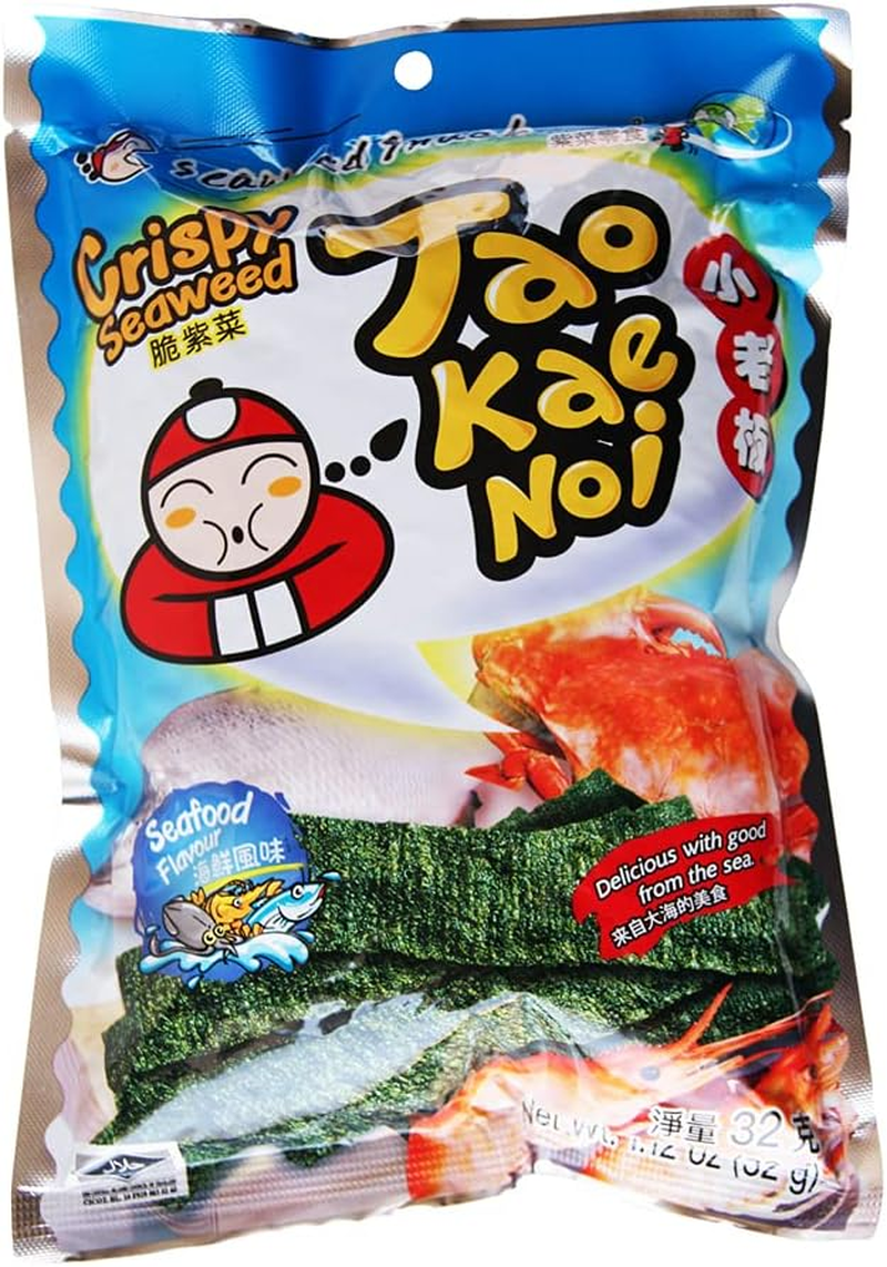 Tao Kae Noi Seafood Flavour Crispy Seaweed Snack, 32 G image number 4