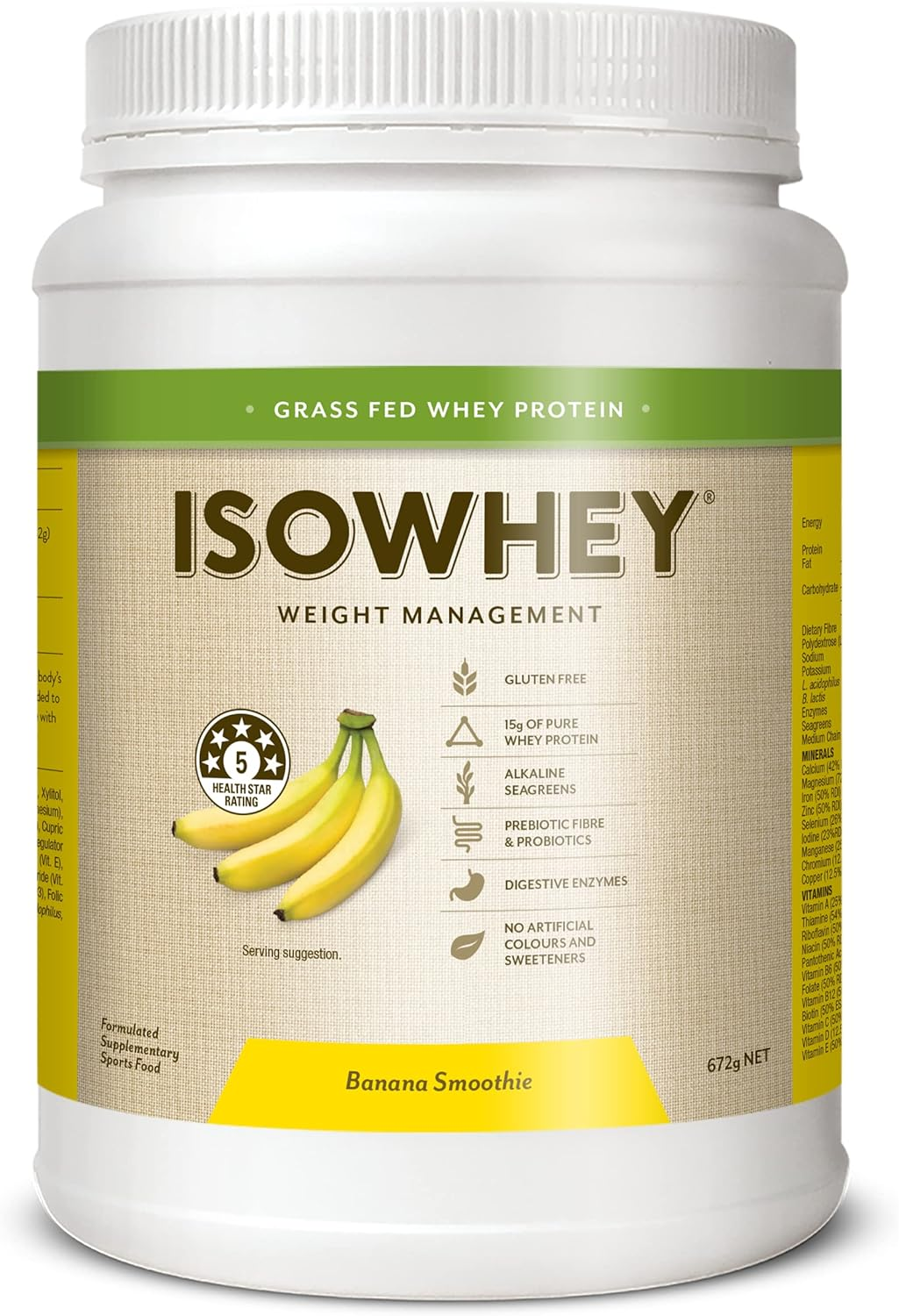 Banana Smoothie Powder 672G image number 2