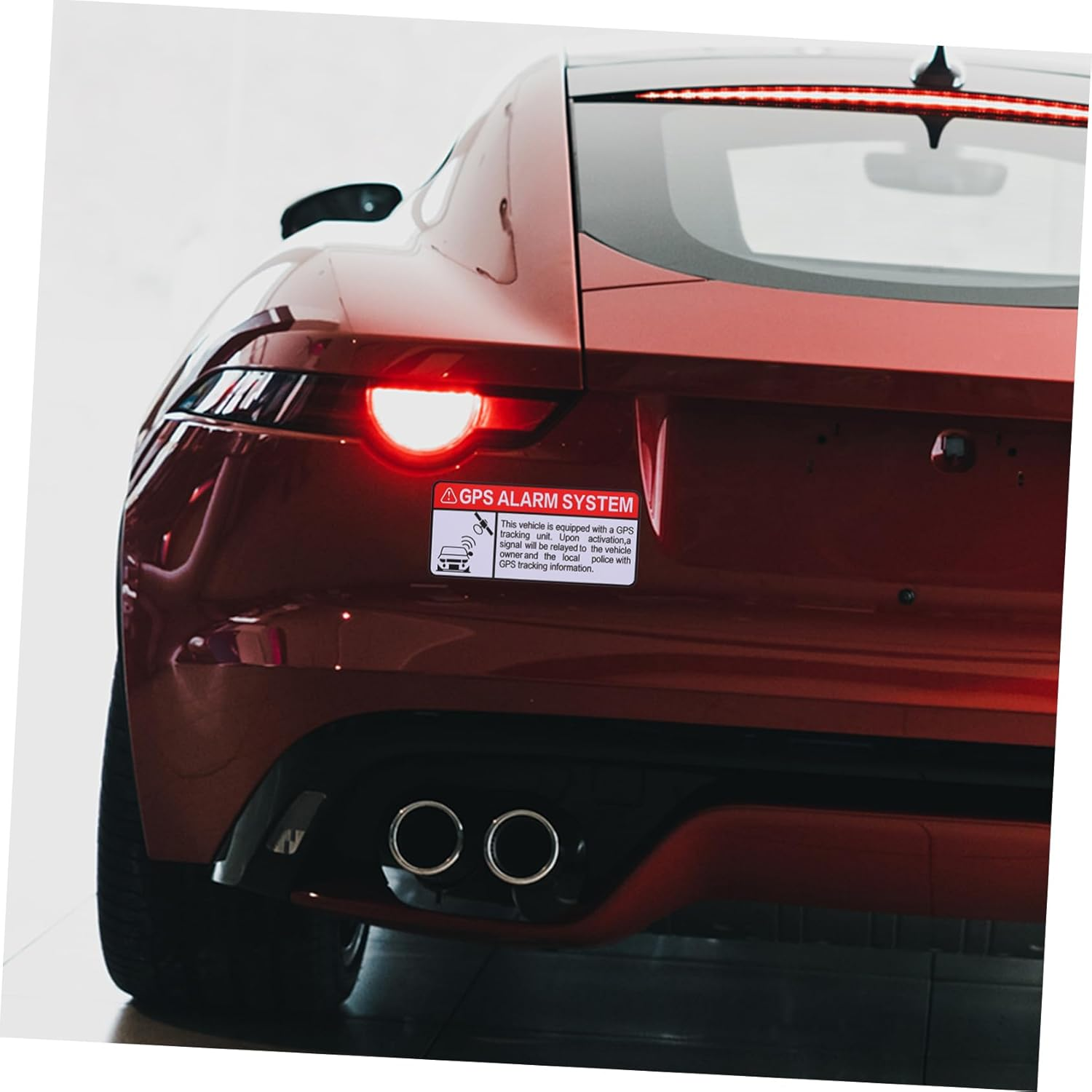 Iplusmile 4Pcs Adhesive Car Security Theft Warning Sticker Decals for Vehicle GPS Alarm System Security Sticker for Car Warning Decals for Exterior image number 5