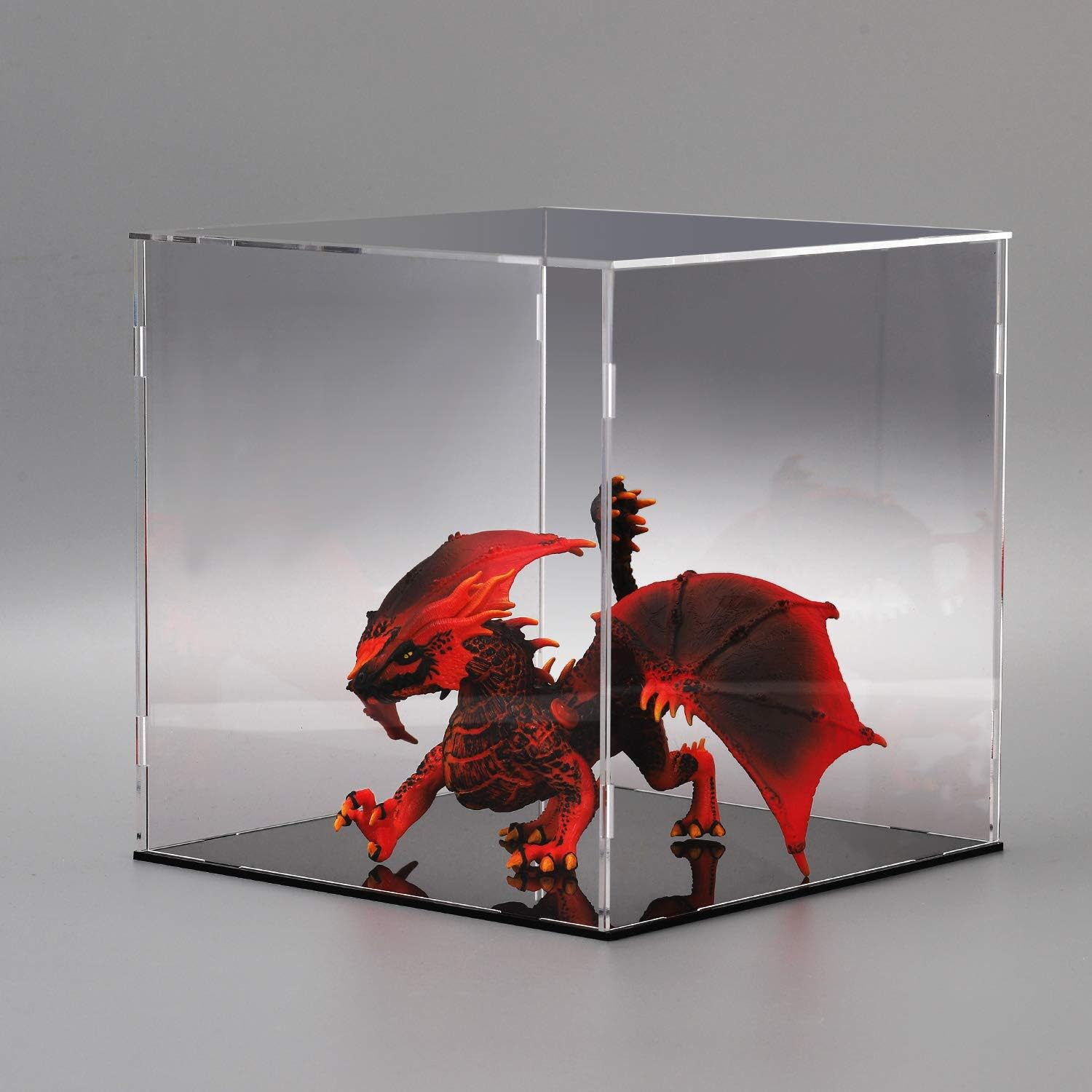 Evron Display Case for Collectibles Assemble Clear Acrylic Box Alternative Glass Case for Display Action Figures Home Storage & Organizing Toys (14.5X11X12 Inch; 36X27X30 Cm)