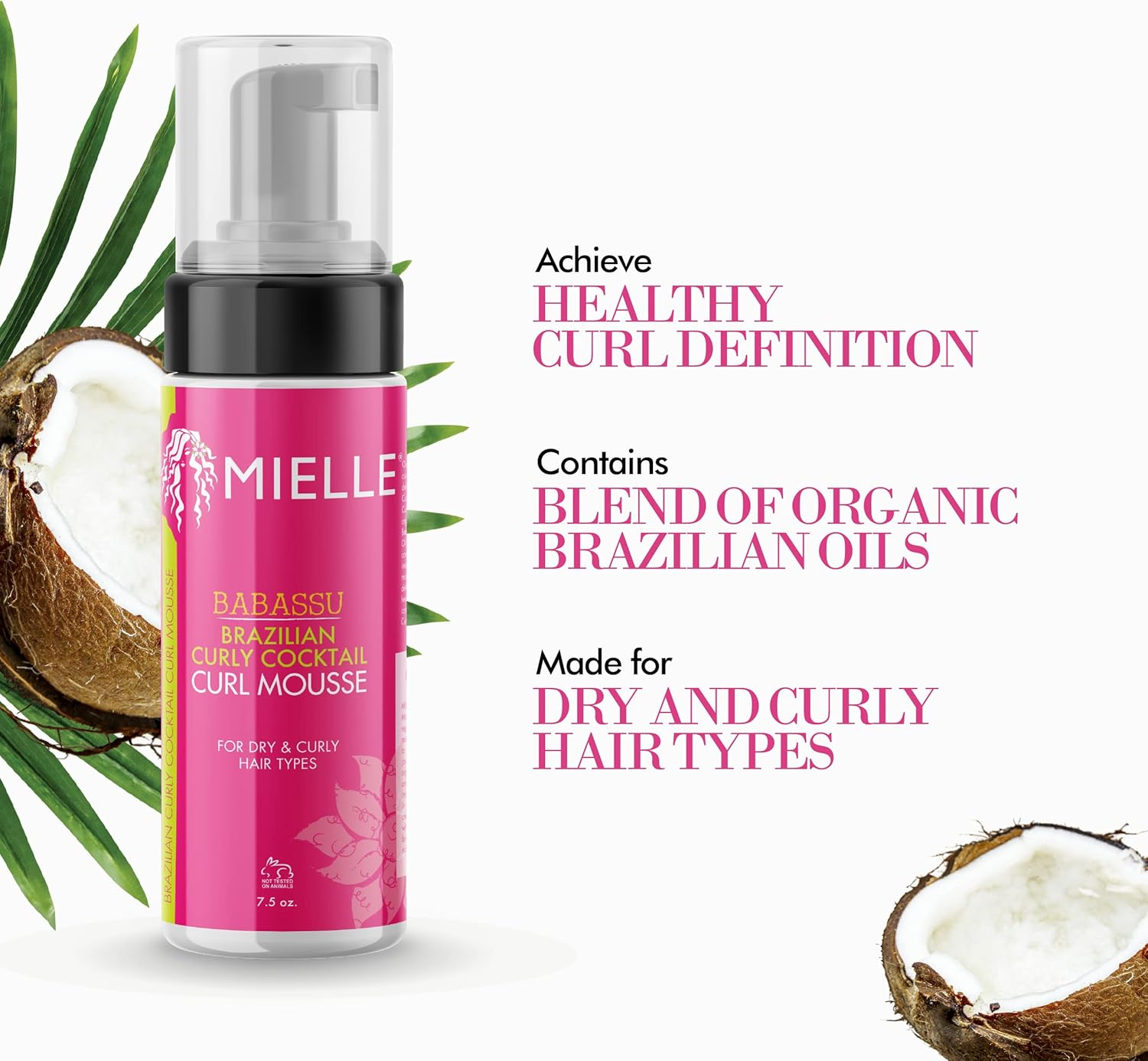 Mielle Babassu Brazilian Curly Cocktail Curl Mousse 220Ml Pump