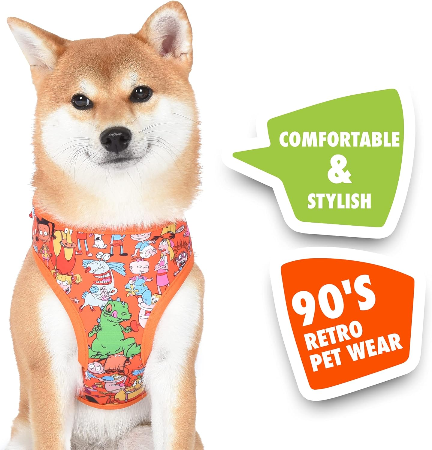 Nickelodeon All Stars Dog Harness for Large Dogs | No Pull Dog Harness Vest with Nickelodeon Characters from Rugrats, Hey Arnold, and More image number 6