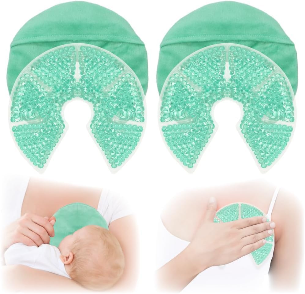 Breast Therapy Pads, Hot Cold Breastfeeding Gel Pads, Breastfeeding Essentials and Postpartum Recovery, Nursing Breast Pads Pain Relief for Mastitis, Engorgement,Boost Milk Let-Down & Production image number 2