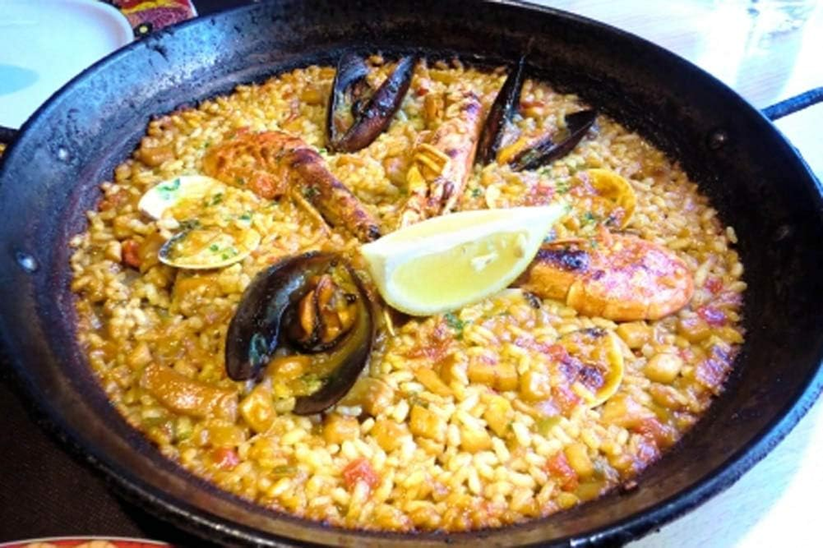 Nagao 913036 Paella Pot, Induction Compatible, Iron, Black Skin, 14.2 Inches (36 Cm), Made in Japan image number 1