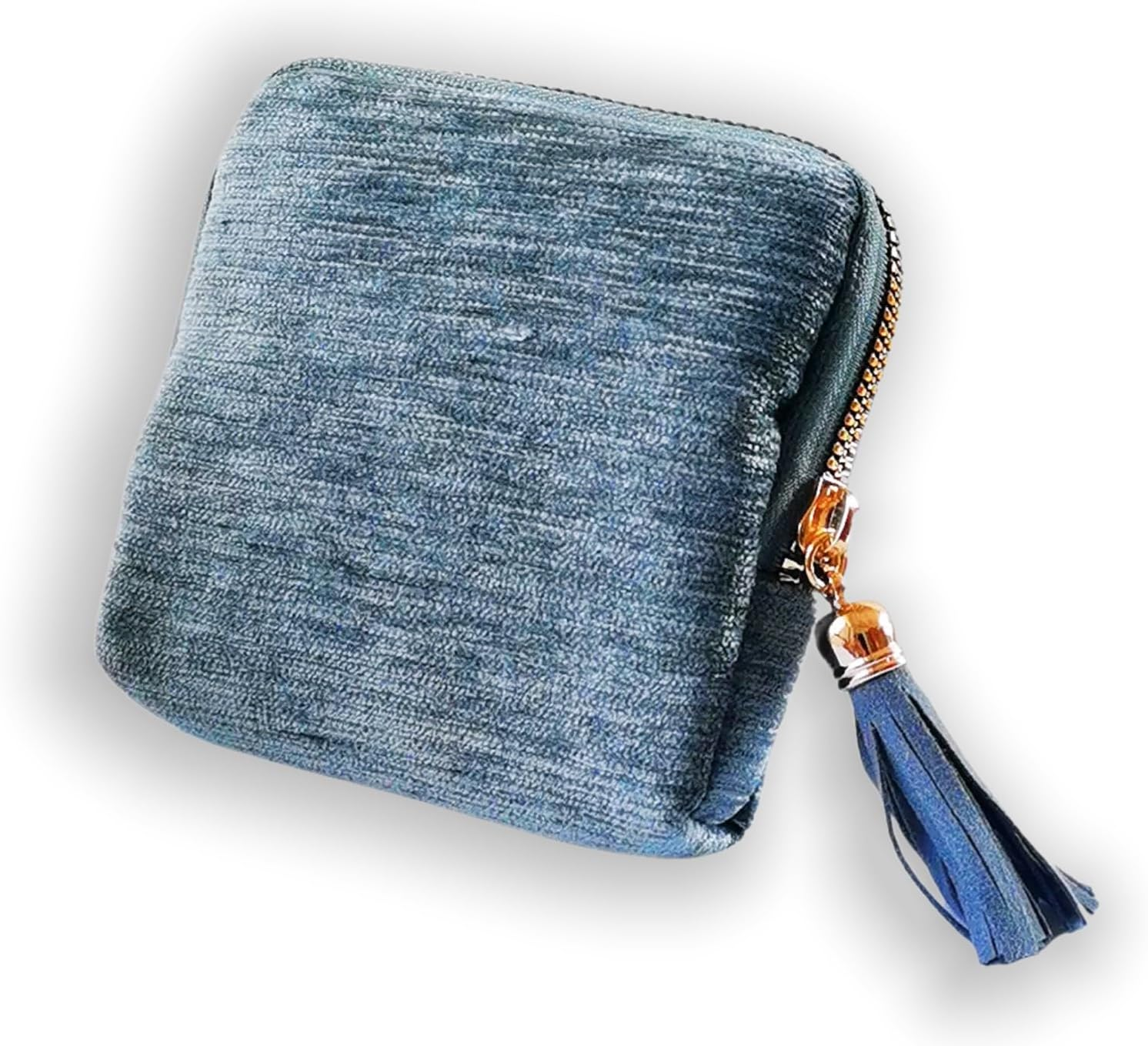 Kawlxpp Premium Travel Jewelry Case Organizer for Rings, Bracelets & Bangles,Jewelry Roll with Tassel Zipper,Compact & Scratch-Proof(Navy)