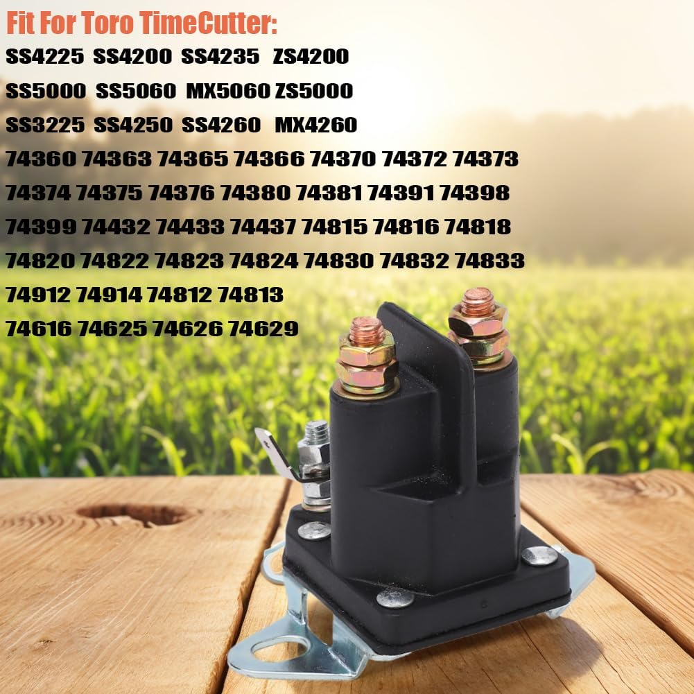 Annolai 117-1197 Solenoid 12V for Toro Timecutter Ss5000 Z4200 Ss4225 Ss4235 Parts 4 Terminal 12 Volt Solenoid for Toro 1-513075 E513075 Z 74629 74209 74360 74410 74616 74625 Timecutter EXMARK 513075 image number 5