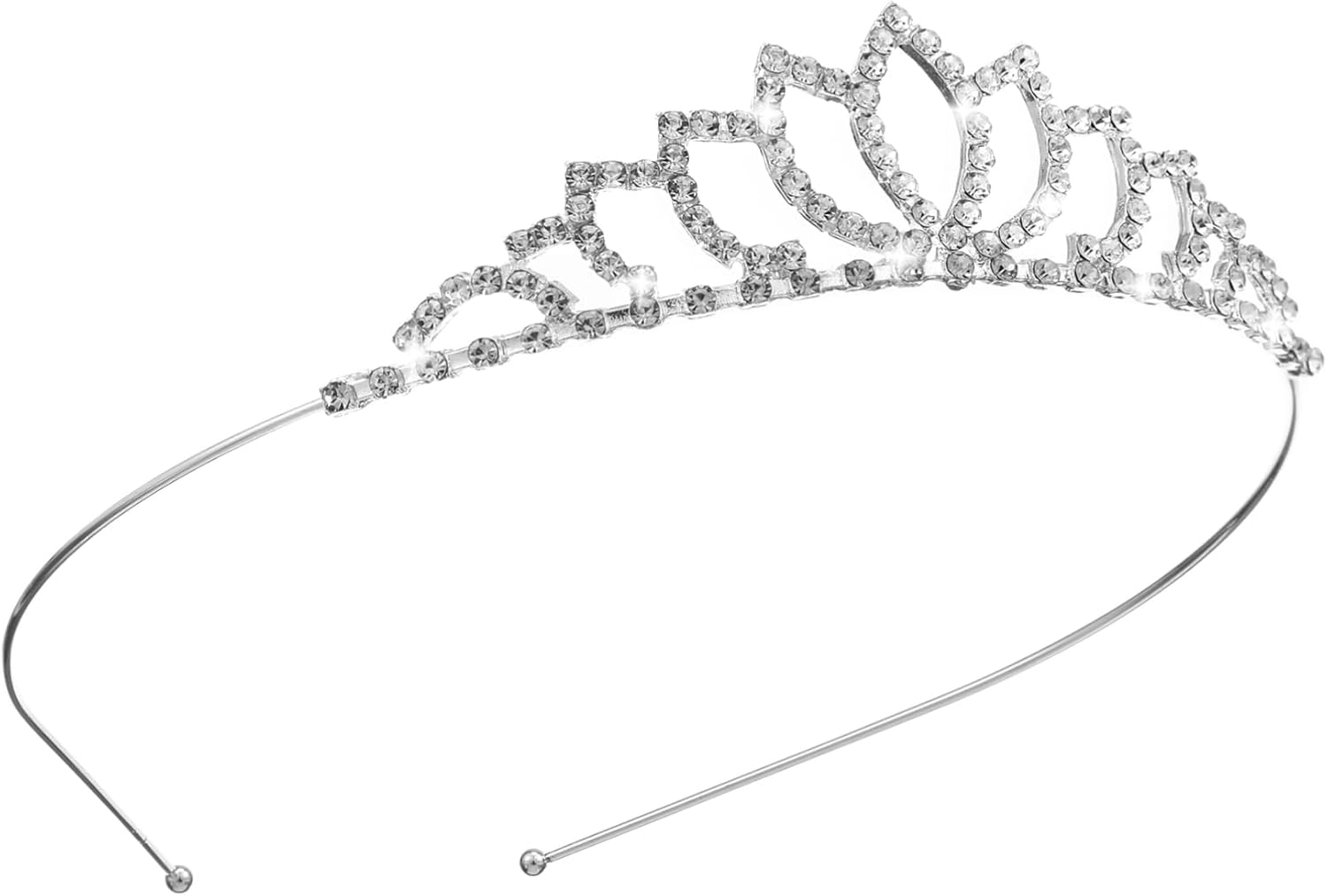 Rhinestone Bridal Hairband Tiara for Women and Cartoon Design Hair Clip Suitable for Weddings Engagements and Parties Elegant Material with Look image number 2