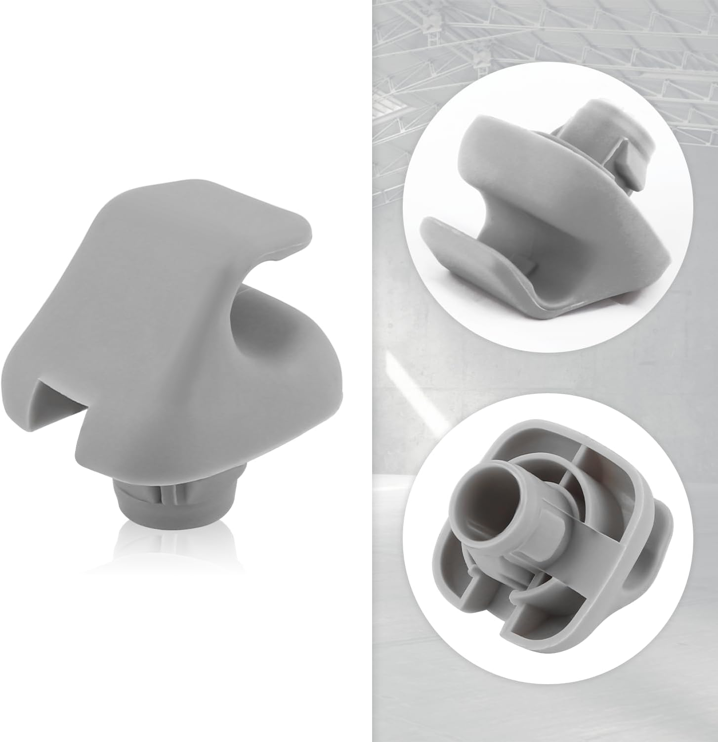 2PCS Sun Visor Clip,Durable Car Visor Clip Hook Replacement Oem#88217S01A01Za,88217S04003Za,Premium Car Visor Accessories Compatible with Honda Civic Accord Odyssey (Gray) image number 6