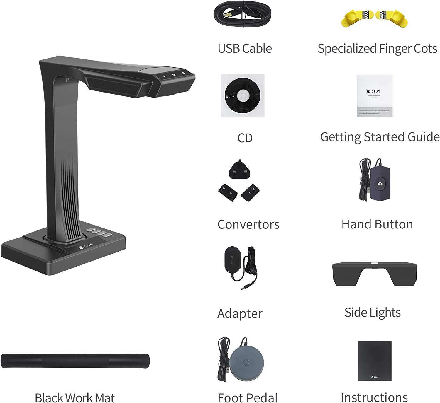 CZUR ET24 Pro Professional Book/Document Scanner, 24MP HD Camera, 3Rd Gen Auto-Flatten & Deskew Tech, A3 Scanner, 180+ Languages OCR, Support HDMI, for Windows/Macos/Linux image number 6