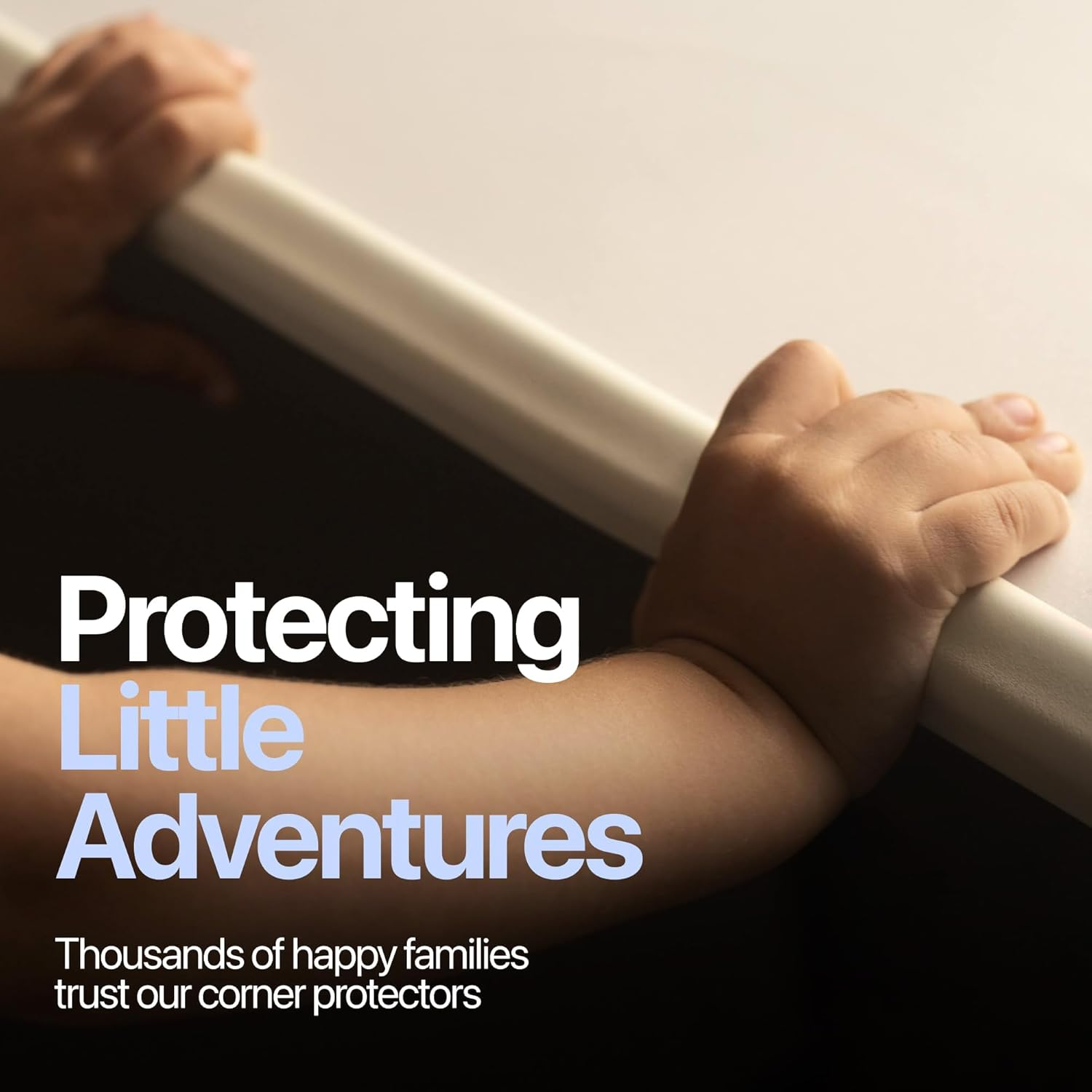 Furniture Edge and Corner Guards | 16.2Ft Protective Foam Cushion | 16.2Ft Bumper 4 Adhesive Childsafe Corners | Baby Child Proofing Foam Set and Safe for Table, Fireplace, Countertop | White image number 1