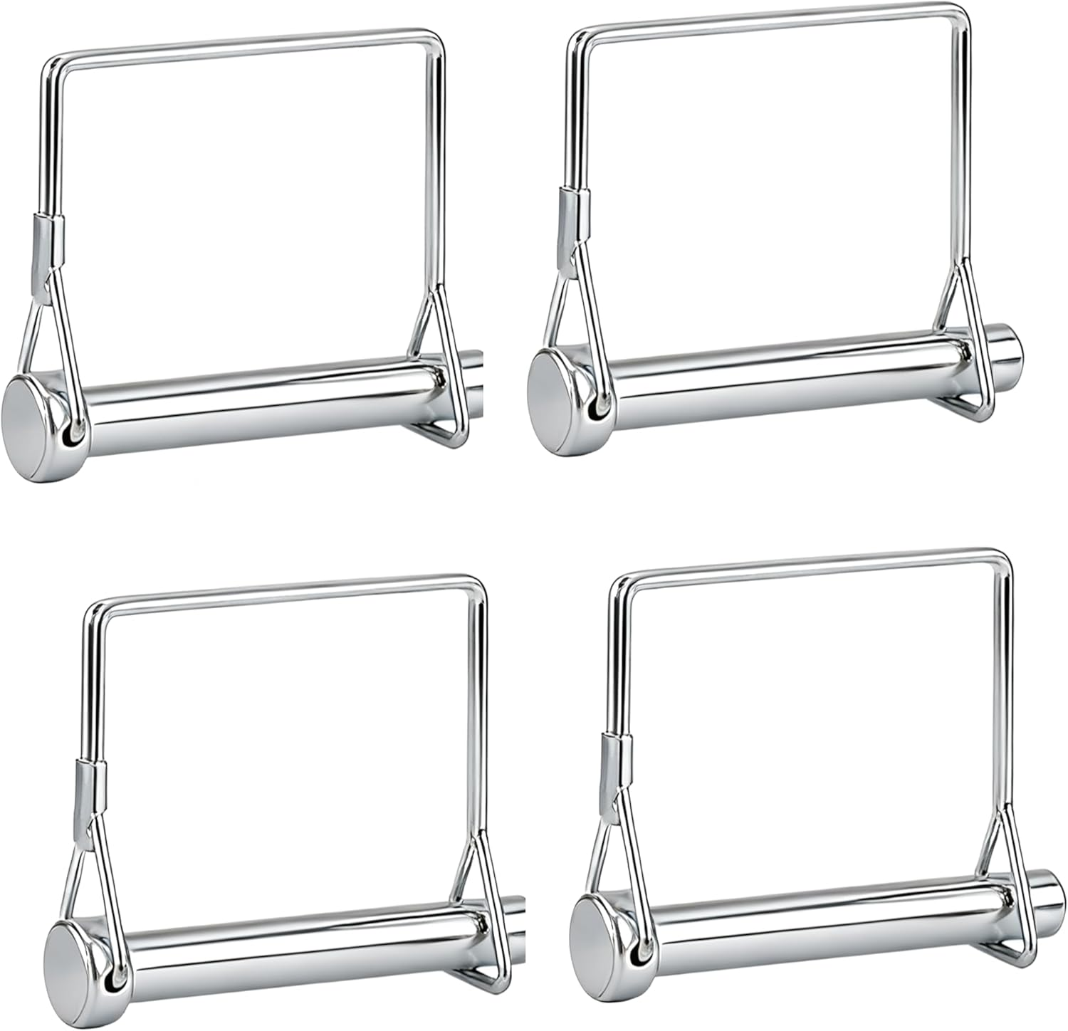 4 Pack Heavy Duty Trailer Hitch Pin, 1/4X4 Inch Zinc Coated Carbon Steel,Safety Lock for Boat,Rv,Utility Trailers image number 3