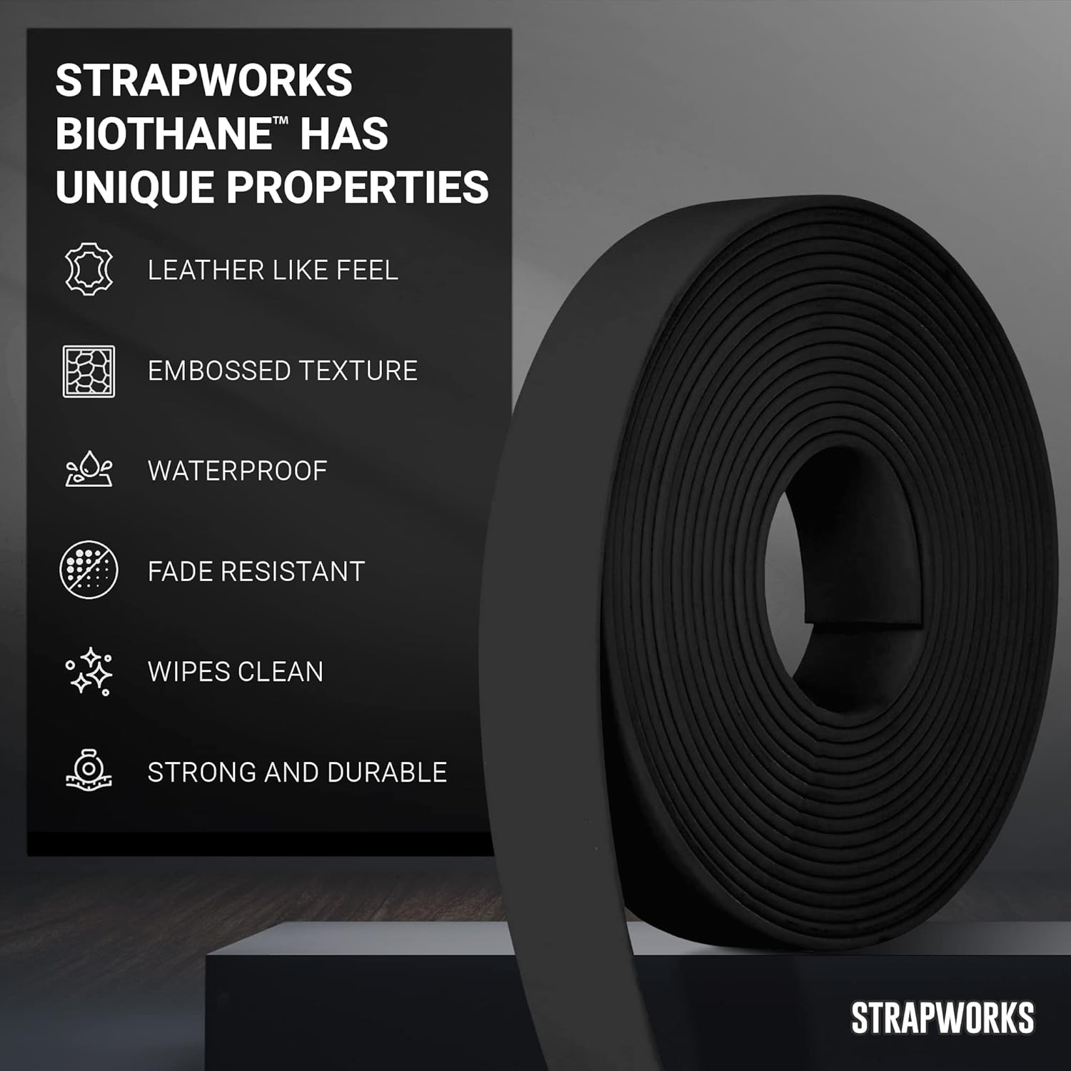 Strapworks Biothane Beta Series Coated Webbing, 1 Inch X 100 Feet, Black image number 6