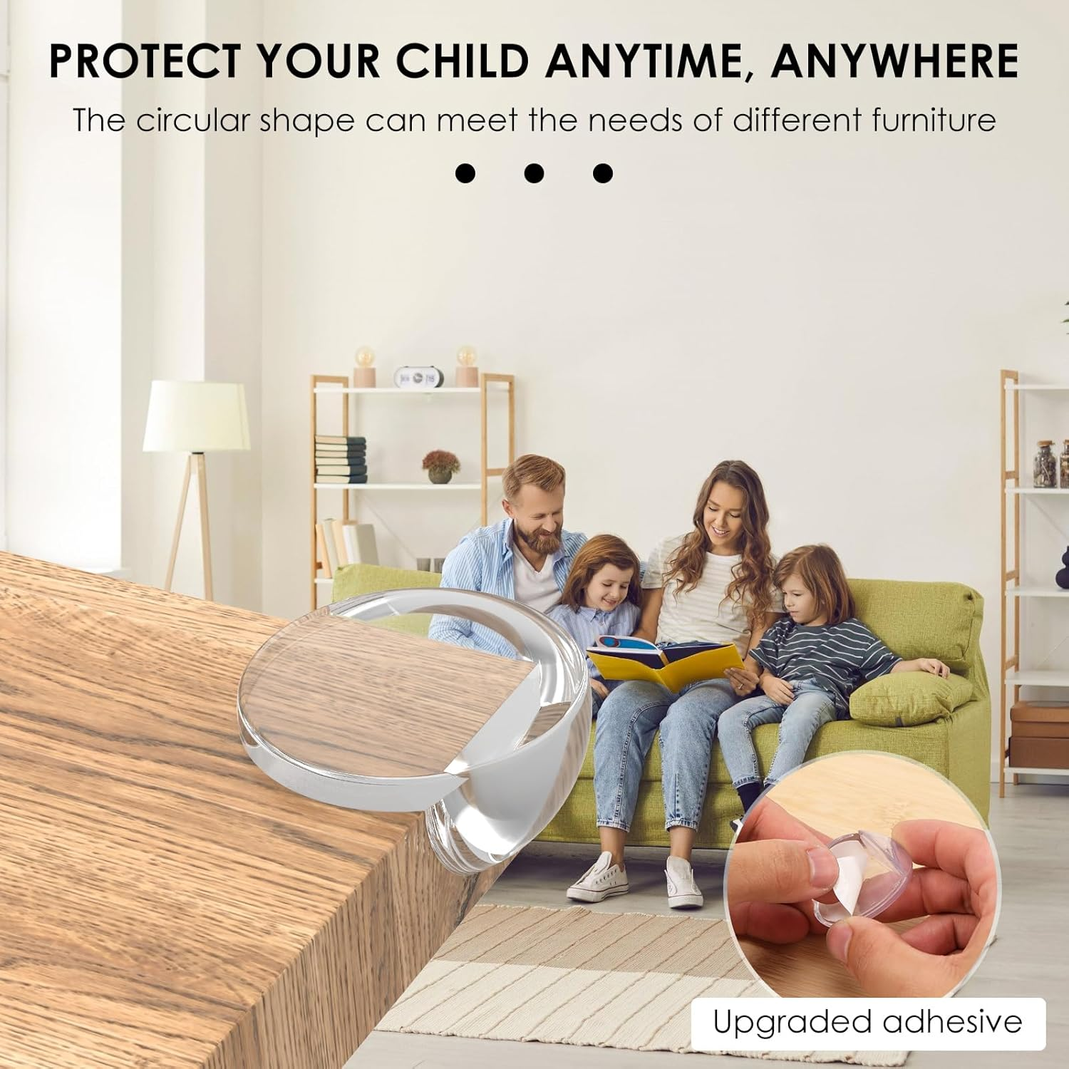 24/48-Pack Baby Corner Protectors - Extra Thick Clear Edge Bumpers | Heavy Duty Furniture Guards for Toddler Safety (Transparent, Adhesive) - Living Room/Nursery Proofing (24Pcs)