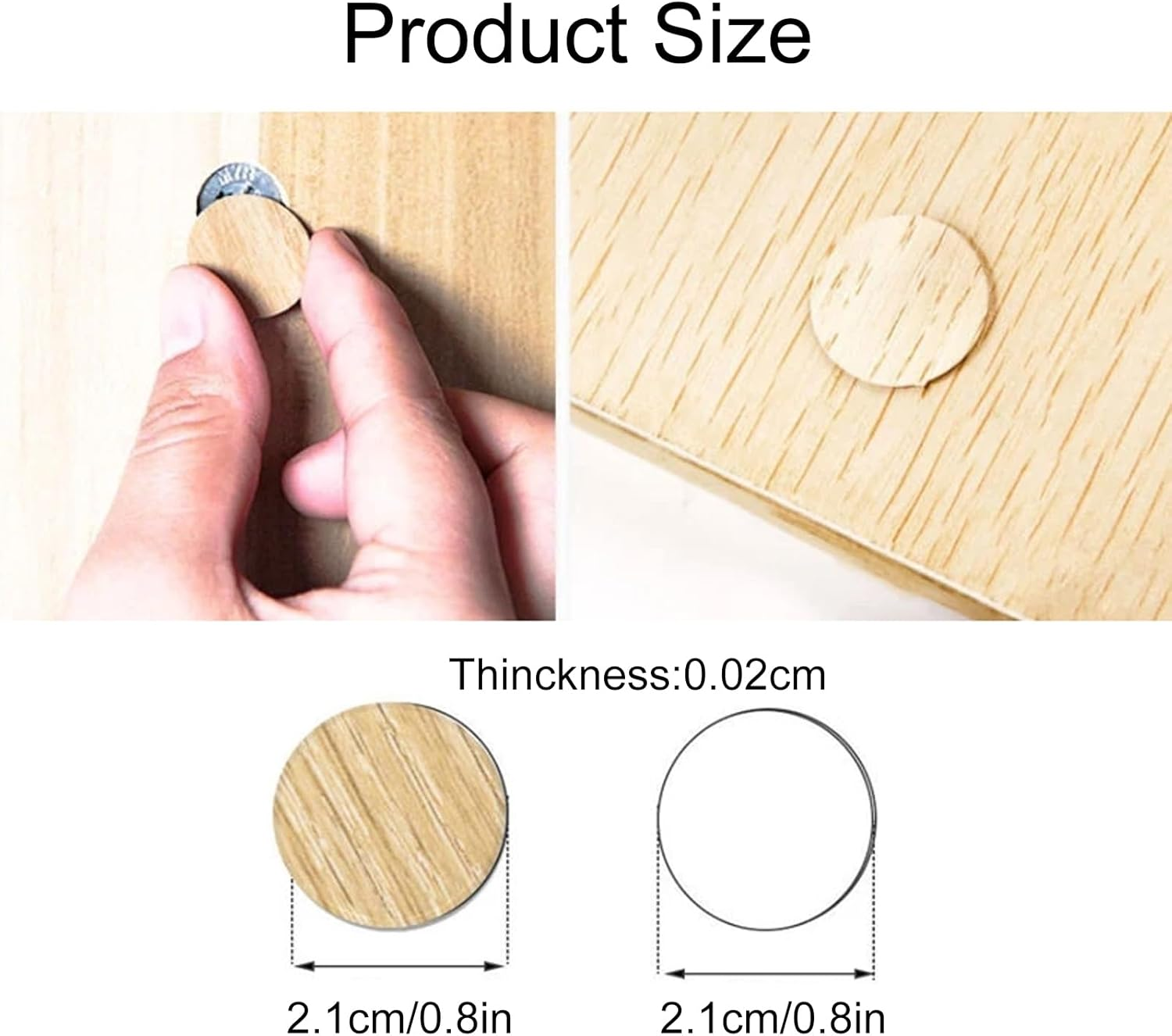 Self-Adhesive Screw Holes Covers, 11 Sheets/ 594 Pcs Furniture Screw Cover Dustproof Cabinet Sealing Sticker for Furniture Wardrobe Kitchen Bookcase Wood Hole Home Decoration image number 5