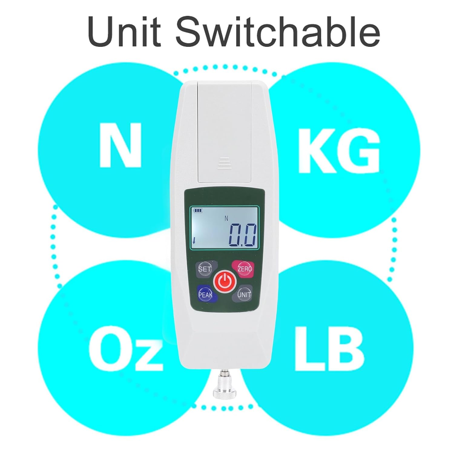High Accuracy 50N Digital Force Meter with Data Filtering Function Customizable Upper Lower Limit Settings Buzzer Reminder Energy Efficient AAA Battery Power Supply for Various image number 2
