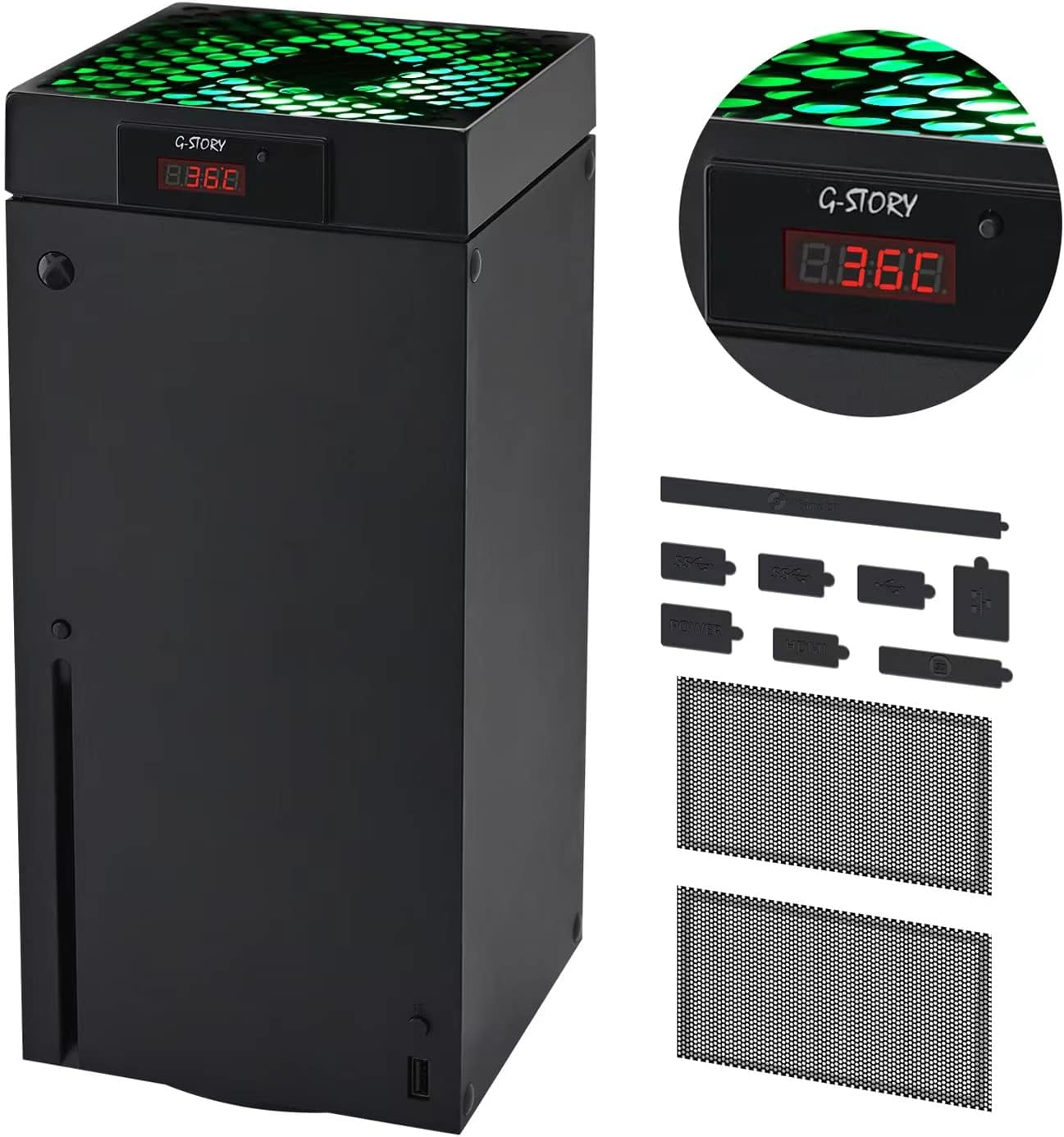 G-STORY L&uuml;fter F&uuml;r Xbox Series X, L&uuml;ftergeschwindigkeit Wird Automatisch Durch Temperatur Angepasst, 3 Geschwindigkeiten 1500/1750/2000 U/Min (140 Mm) image number 2