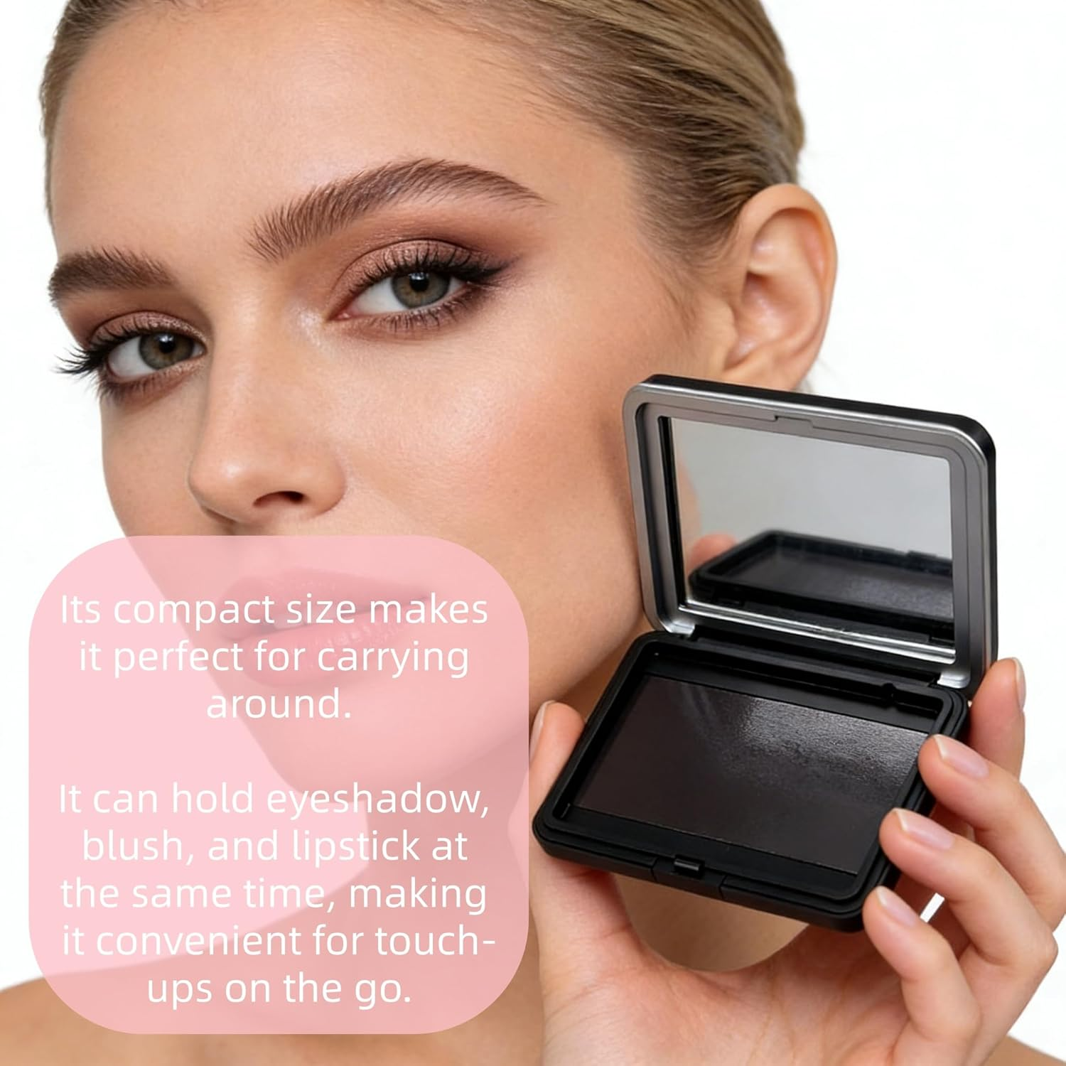 Empty Magnetic Palette Eyeshadow Makeup Palette with Mirror for Eyeshadow Lipstick Blush 1 Piece (M, Gram, 1) image number 3