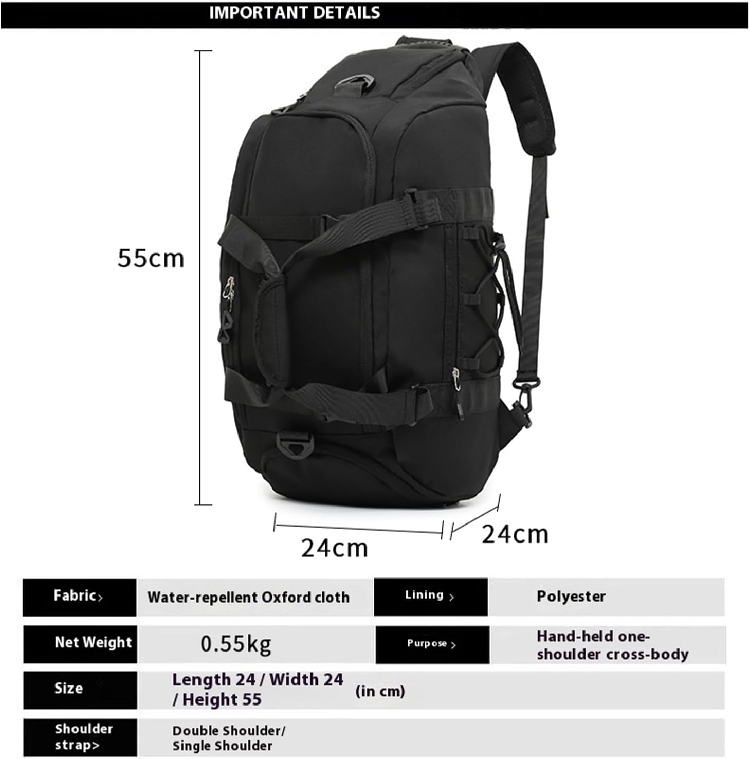 Xcjump Multi-Function Travel Backpack for Women & Men, Large Casual Daypack, Laptop & Hiking Backpack with Wet/Dry Compartment, Carry-On Gym Shoulder Bag, Basketball & Shoe Holder, Yoga Strap image number 1