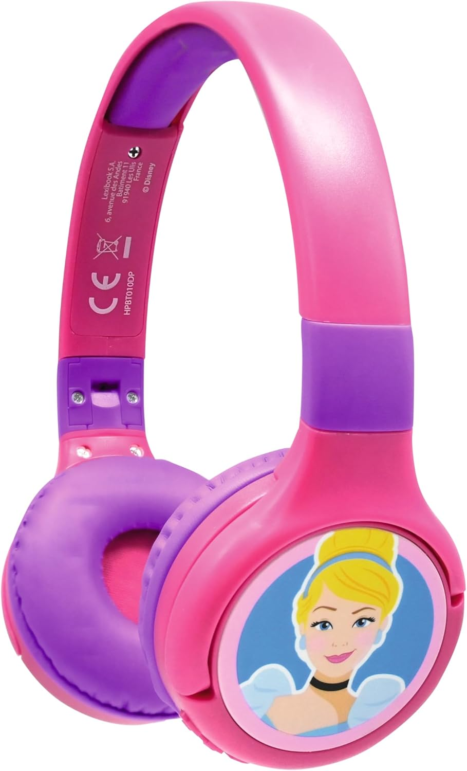 LEXIBOOK Disney Princess 2-In-1 Bluetooth Headphones for Kids - Stereo Wireless Wired, Kids Safe, Foldable, Adjustable, HPBT010DPLXB image number 3