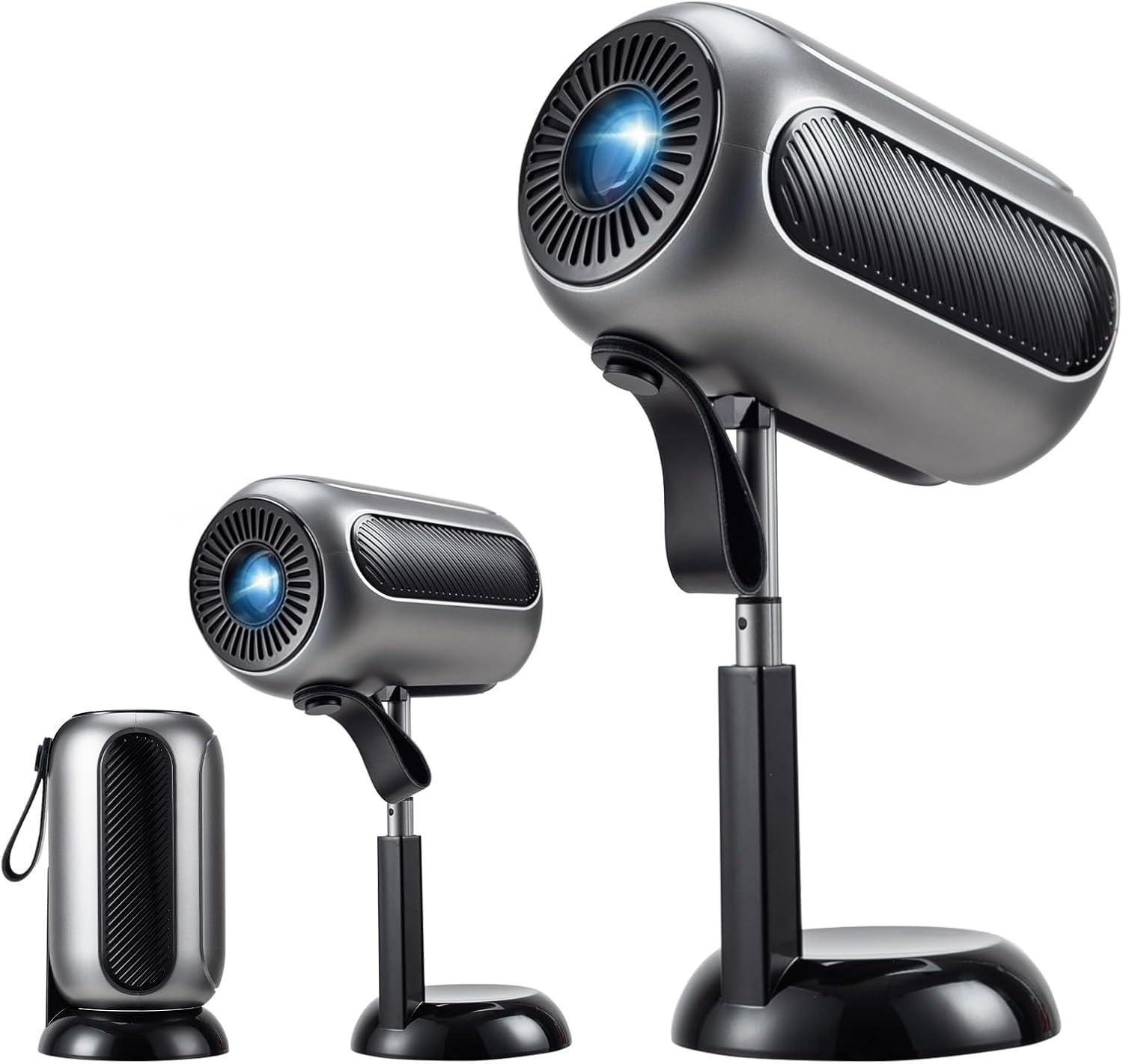 Mini Projector with Wifi 6 & Bluetooth, 240 ANSI Portable Projector, 4K 1080P Supported, 90&deg; Adjustable Hidden Stand, Smart Home Theater Projector for Indoor & Outdoor Use image number 2