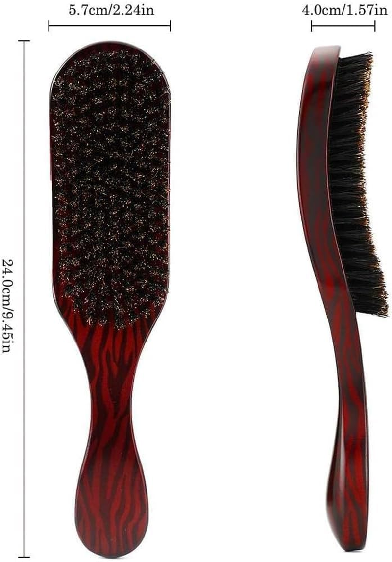 WADY Bristle Hair Brush and Professional Massage Comb,Slick Back Hair Brush, Stiff Bristles Hairbrush for Beard Styling,Hair Brush for Men and Women,For Detangling,Smoothing,Wave Styles,Soft on Scalp image number 2