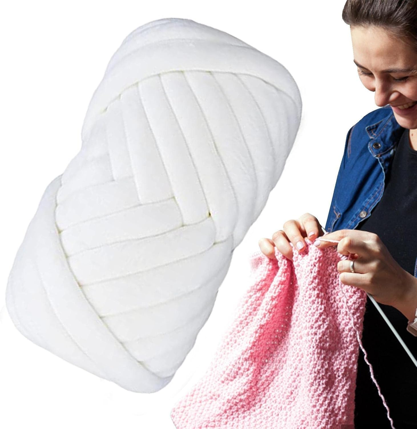 Chunky Cotton Yarn, Arm Knitting Yarn, Jumbo Giant Bulky Yarn for Arm Knitting Handmade DIY Throw Blanket Crafts Carpets, 1 Roll(20 Yards) image number 2