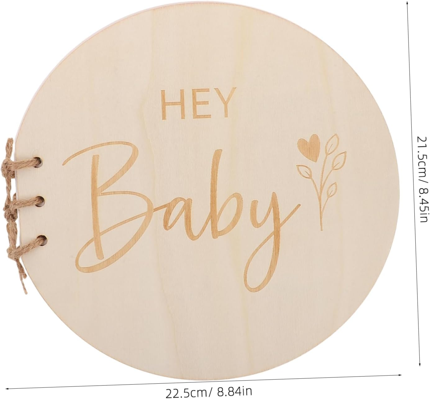 Rustic Wooden Shower Guest Book with Elegant Natural Finish Compact Keepsake Album for Newborn Boys and Pregnancy and First Birthday image number 4