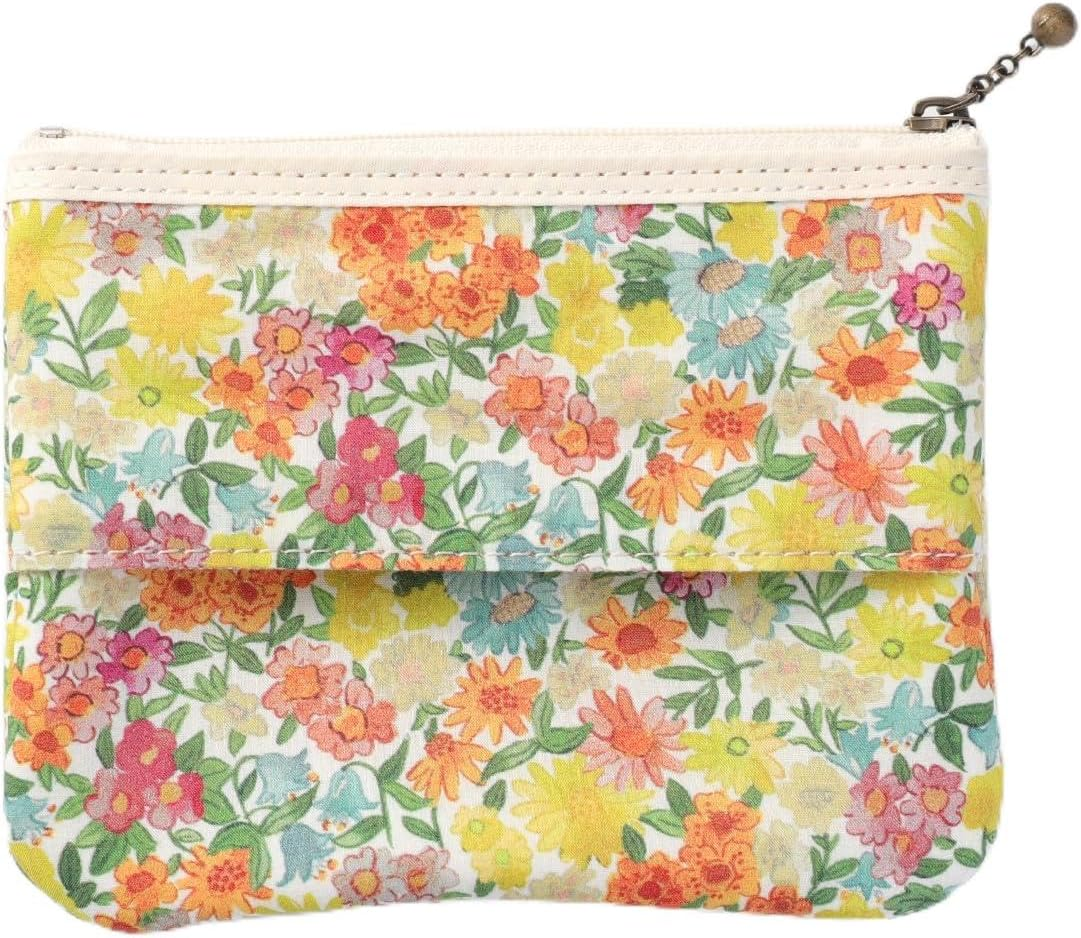 Ddintex Floret London Tissue Pouch 02 Sandra Spring Yellow 5.3 X 4.3 Inches (13.5 X 11 Cm) [With Liberty Print] image number 1