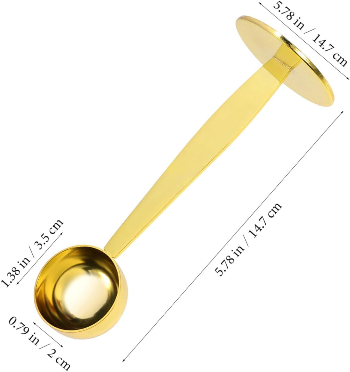 TOYANDONA Espresso Coffee Measuring Spoon Stainless Steel Dual-Headed Powder Scoop Pressed Bottom for Coffee Beans Milk Powder Loose Tea Home Measuring Tool image number 3