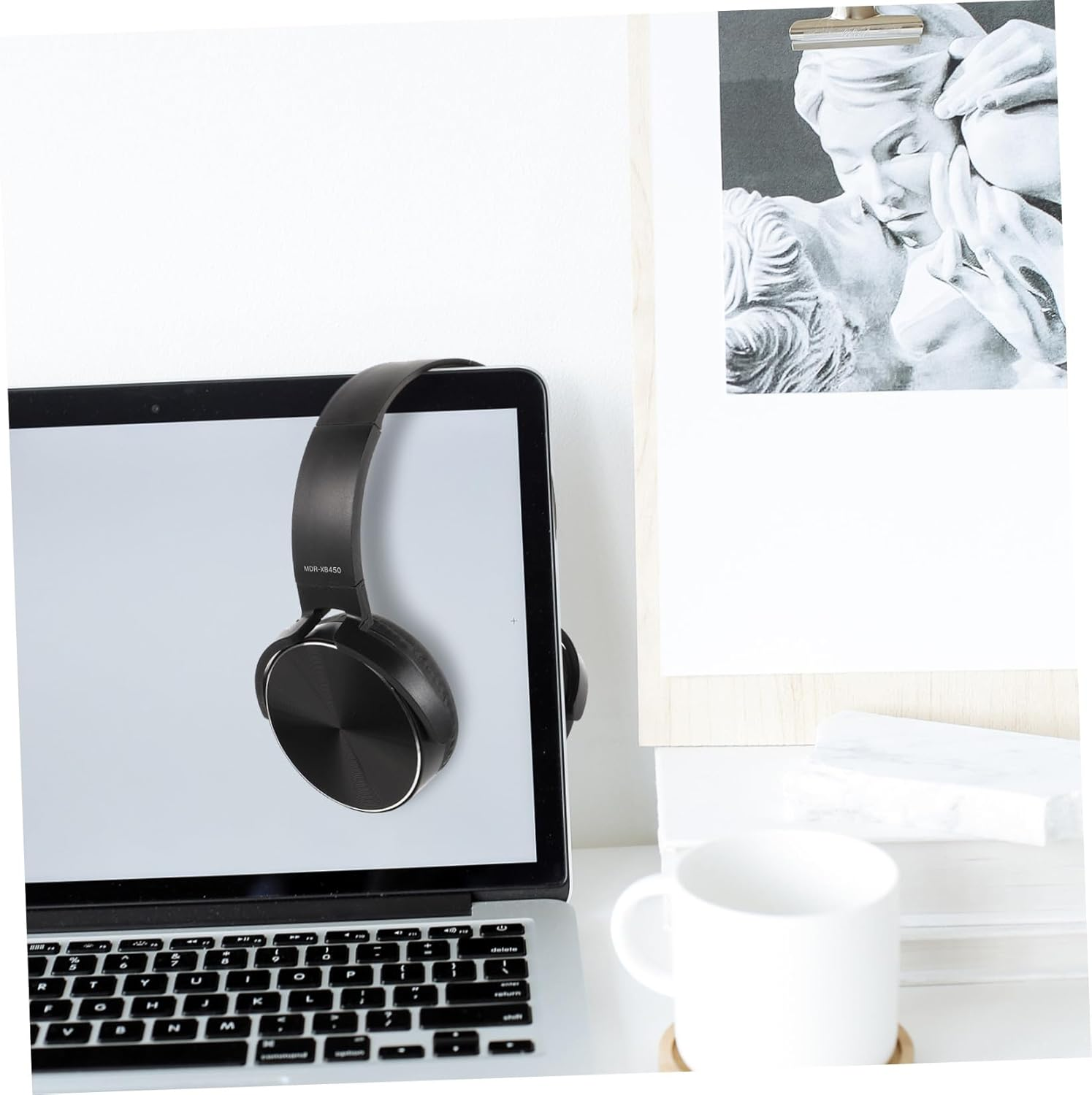 STAHAD Portable Noise Reduction Headset Microphone, Over-Ear Head-Mounted Headphones for Computer and Laptop, Wired Black Headphone for Music and Communication image number 2