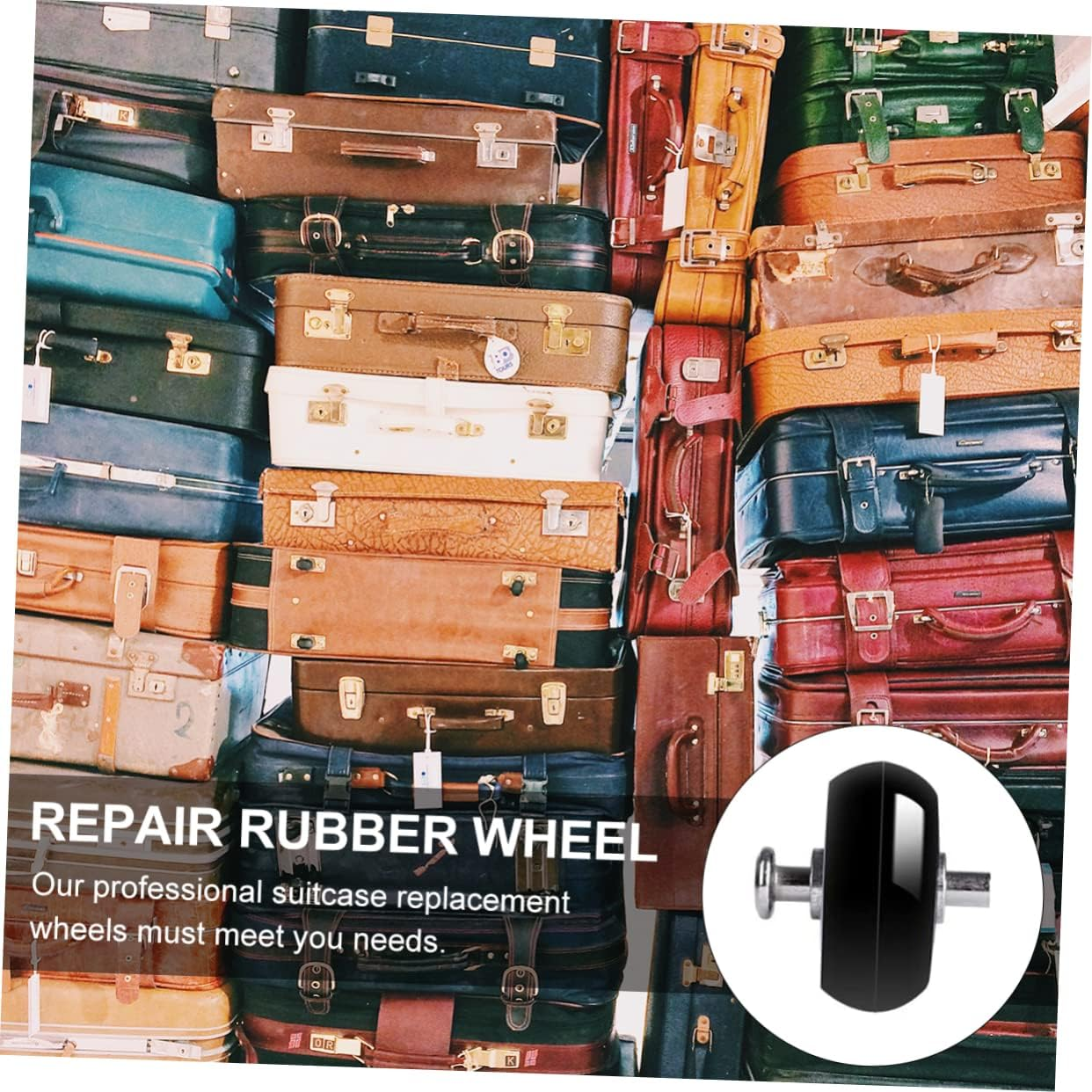 Anneome Mute Luggage Wheels Replacement 40Mm X 18Mm Rubber Casters with Double Bearings for Suitcase Repair and Travel Use image number 6