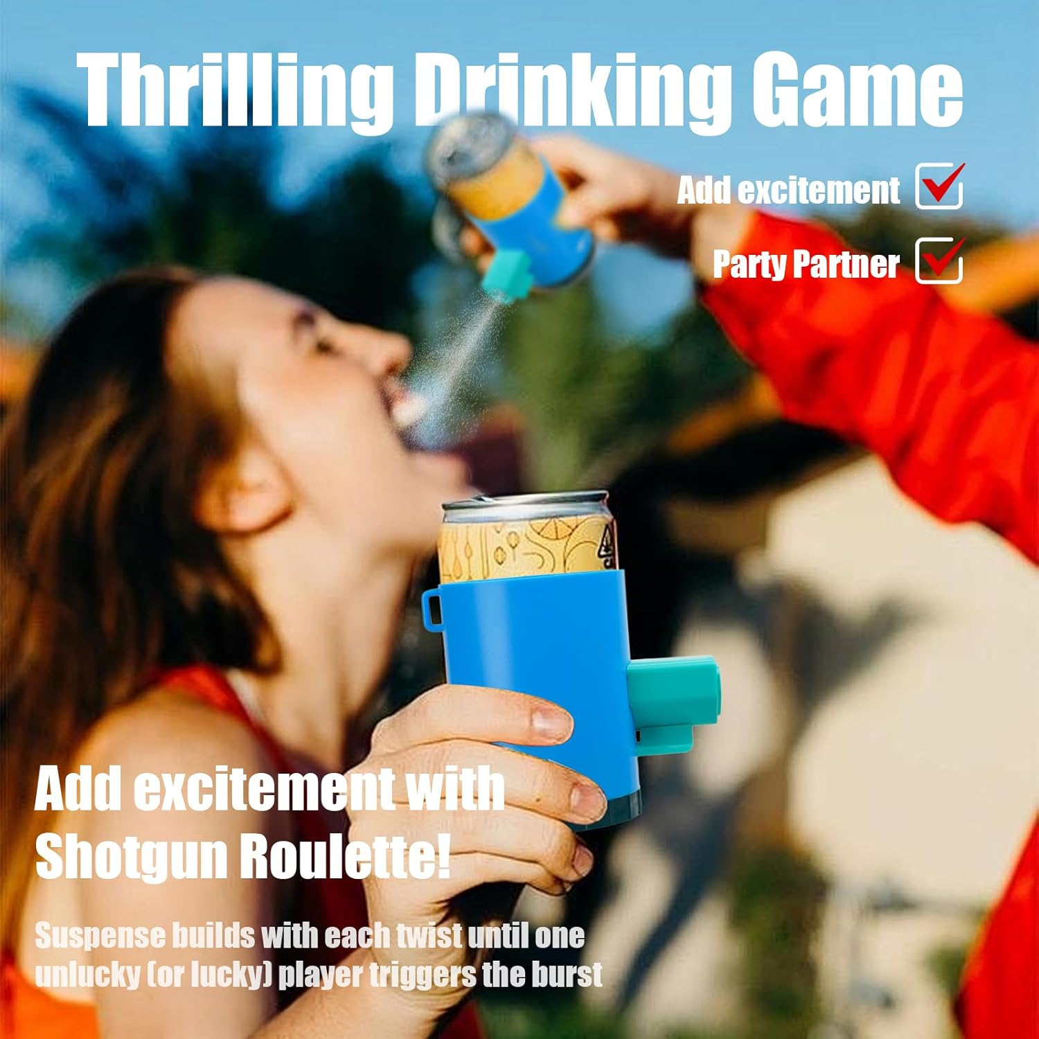 Frolusian Shotgun Roulette Drinking Game &ndash; Random Shotgun Spinner | Bachelor Party Essential, Tailgate BBQ & Pregame Fun | White Elephant Gift & Party Games image number 3