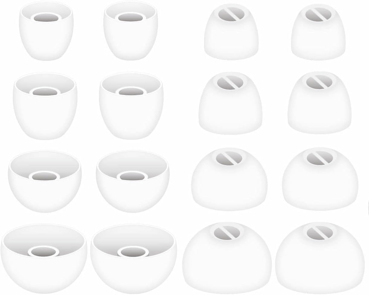 16Pcs Compatible with Sennheiser CX Plus/Momentum 2 Ear Tips, CX 3.00 CX 5.00 CX 6.00 CX 7.00 Replacement Soft Flexible Silicone Eartips Earbuds Accessories Compatible with Sennheiser CX 300S (Black)