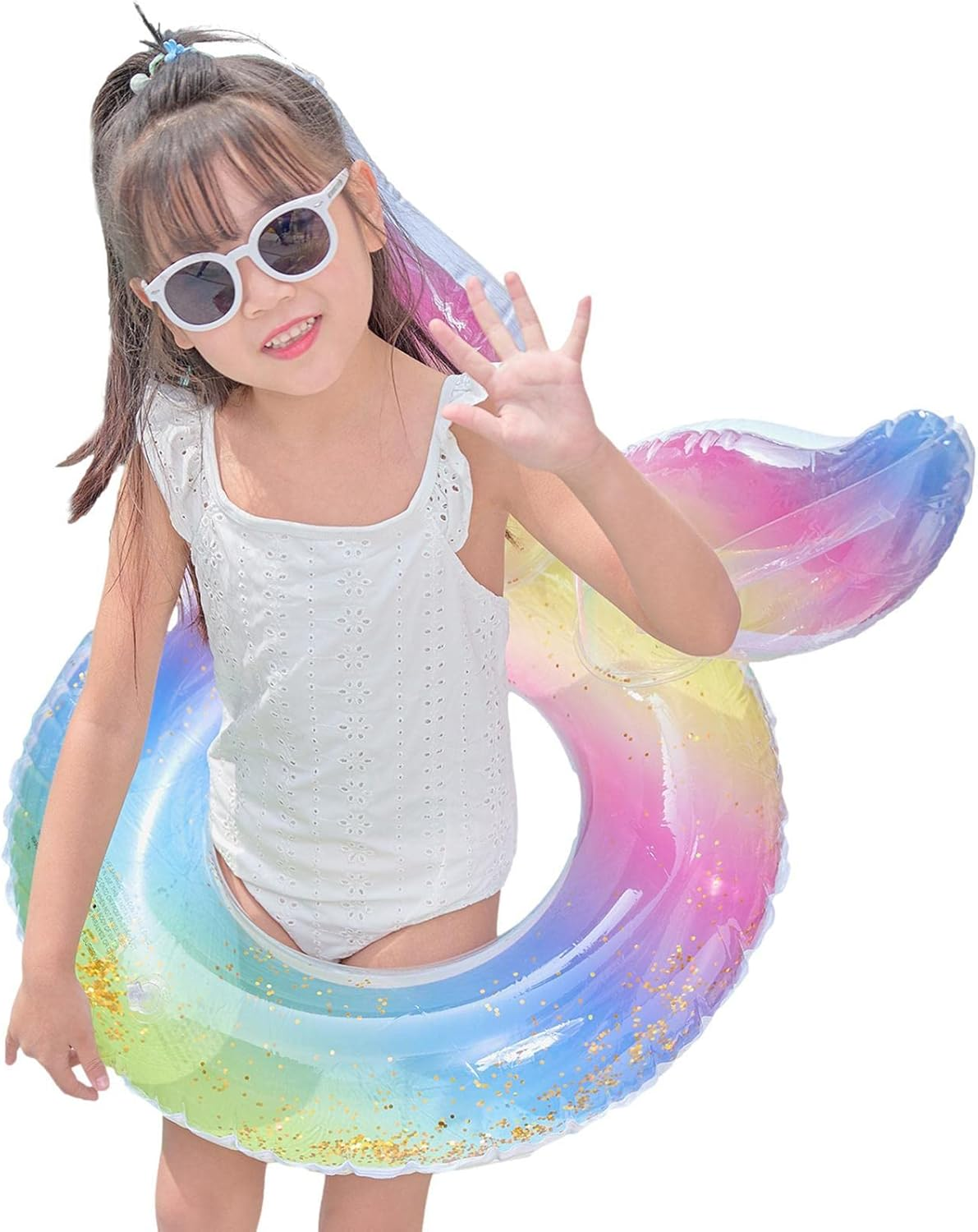 Mermaid Swim | Pool Floats Kids Mermaid Tail | Transparent Sequin Children'S Mermaid Transparent Swimming for Kids Supplies Imtrub