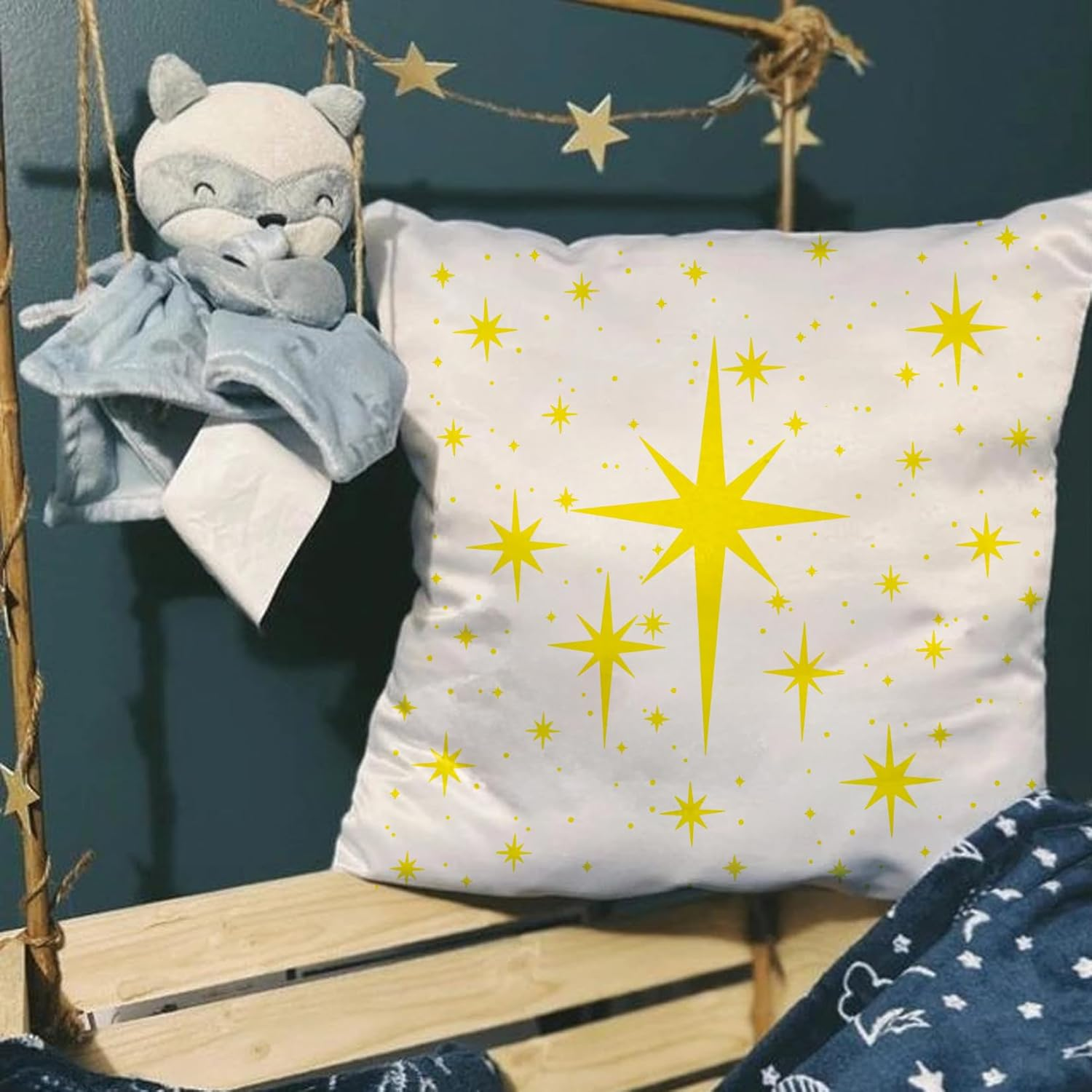 Yanroom Large Star Stencil for Painting, Reusable Paint Stencils, 6 X 8 Inches, 6Pcs, Twinkle Star Wall Drawing Stencils, Craft Canvas Fabric Home Decoration image number 4