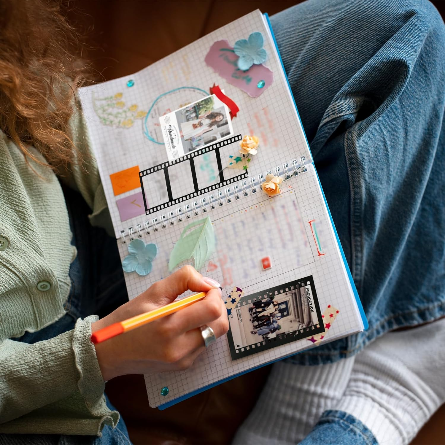 NILLOS Retro Camera Stickers, 45 Sheets Vintage Filmstrip Stickers for Art Crafts, Scrapbooking, Card Making (3 Themes) image number 1