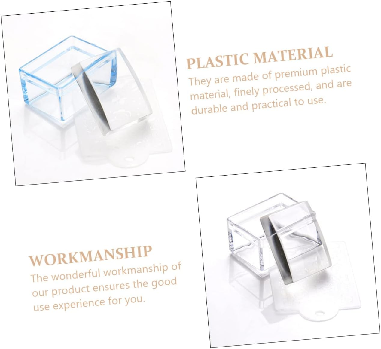 NOLITOY Professional Nail Stamper Pcs Plastic Manicure Square Stampers Diy Nail Art Enhancer image number 2