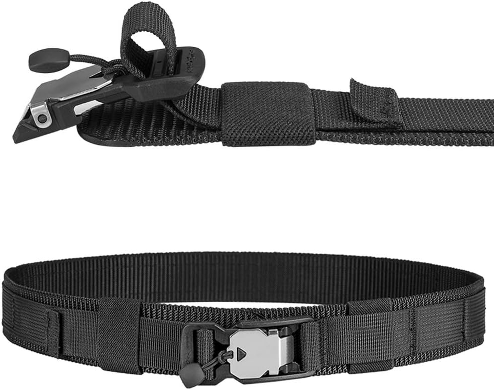 EXCELLENT ELITE SPANKER Tactical Webbing Belt for Men Modular Heavy Duty Belt Adjustable Nylon Loop Belt with Magnetic Quick-Release Metal Buckle image number 6
