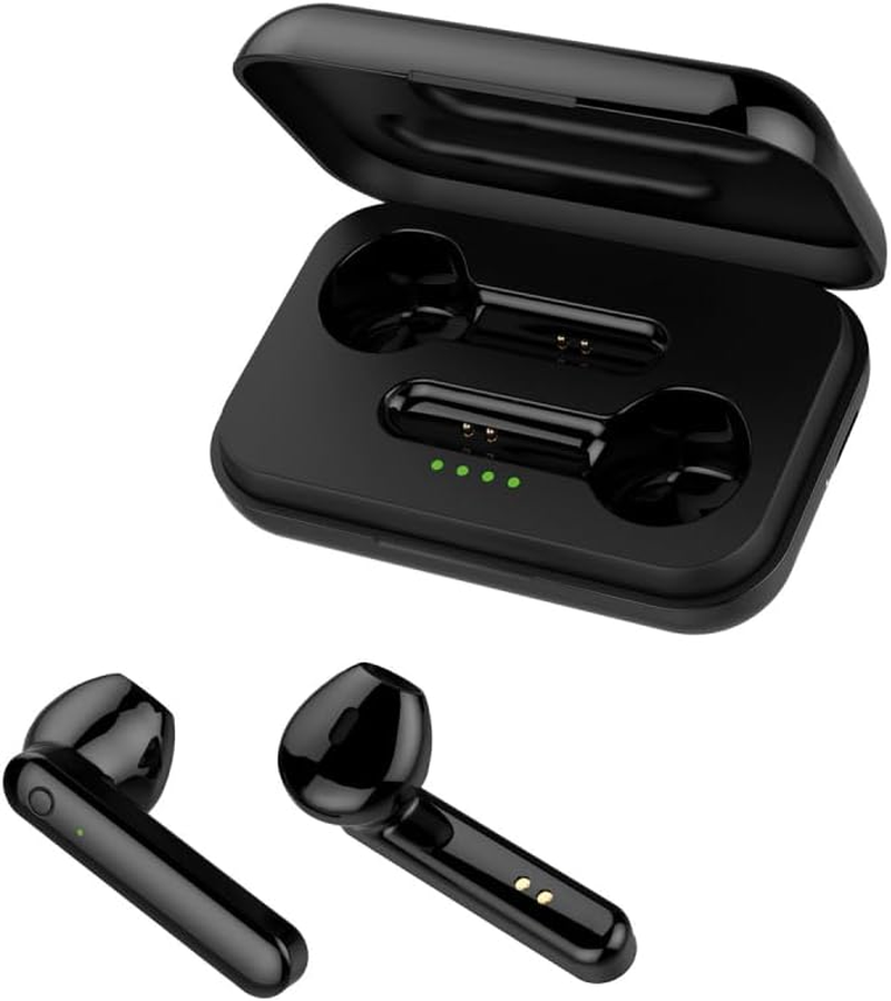 FOREVER TWE-110 EARP Bluetooth Headphones with Charging Bag, TWS Touch Control, Integrated Microphone, In-Ear Earphones, Wireless Headset with Power Bank (Black) image number 5