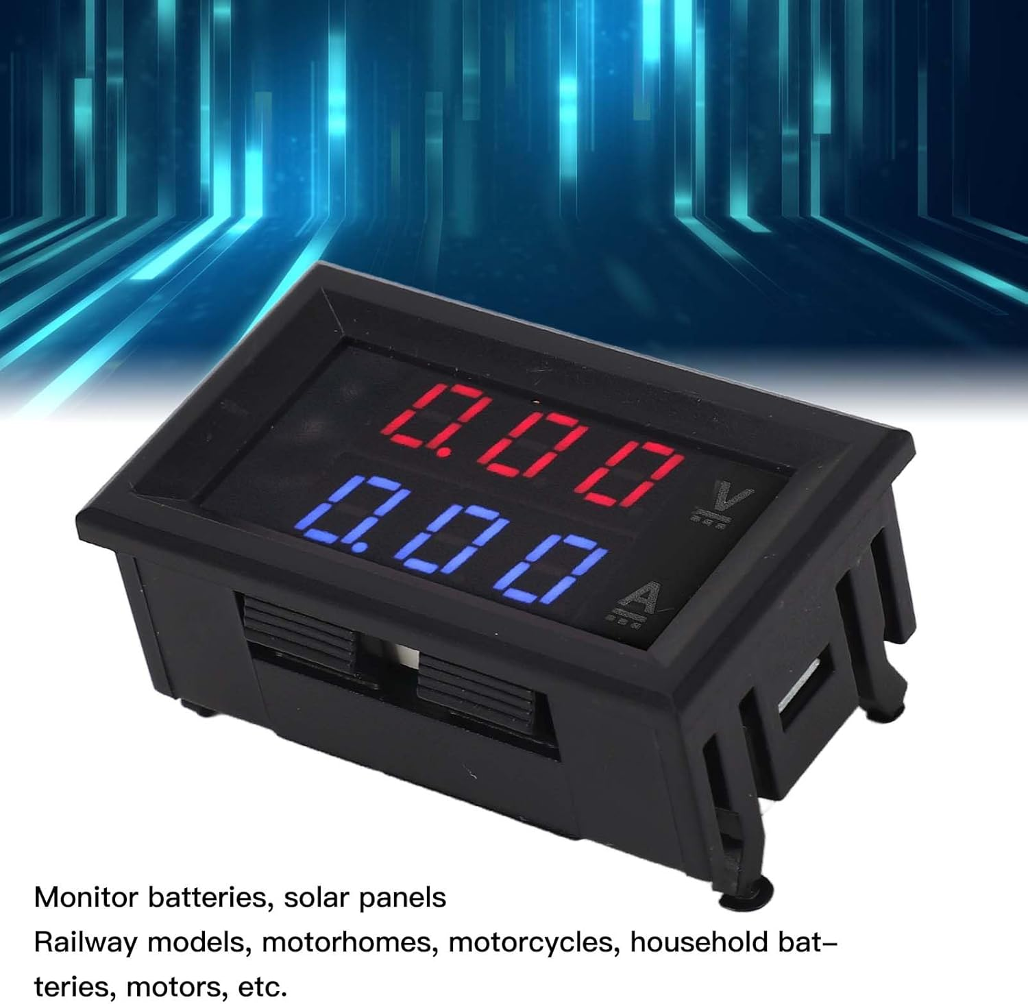 Digital Voltmeter Ammeter LED, Voltage Current Meter for Batteries, Motors, Solar Panels, 0.0-100V Measurement Range (10A) image number 4